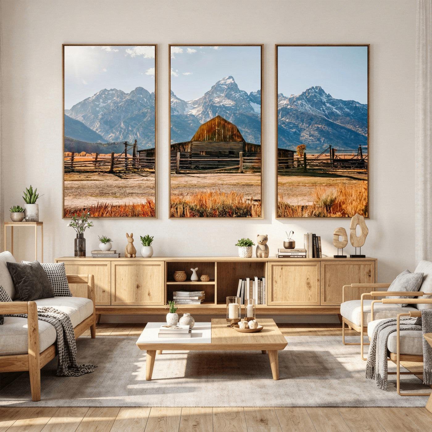 26513-MGV-CV-36X24 - Vintage Old Barn Field Wall Art Canvas Print for Farmhouse Decor - Rustic Barn Wall Art Canvas Print