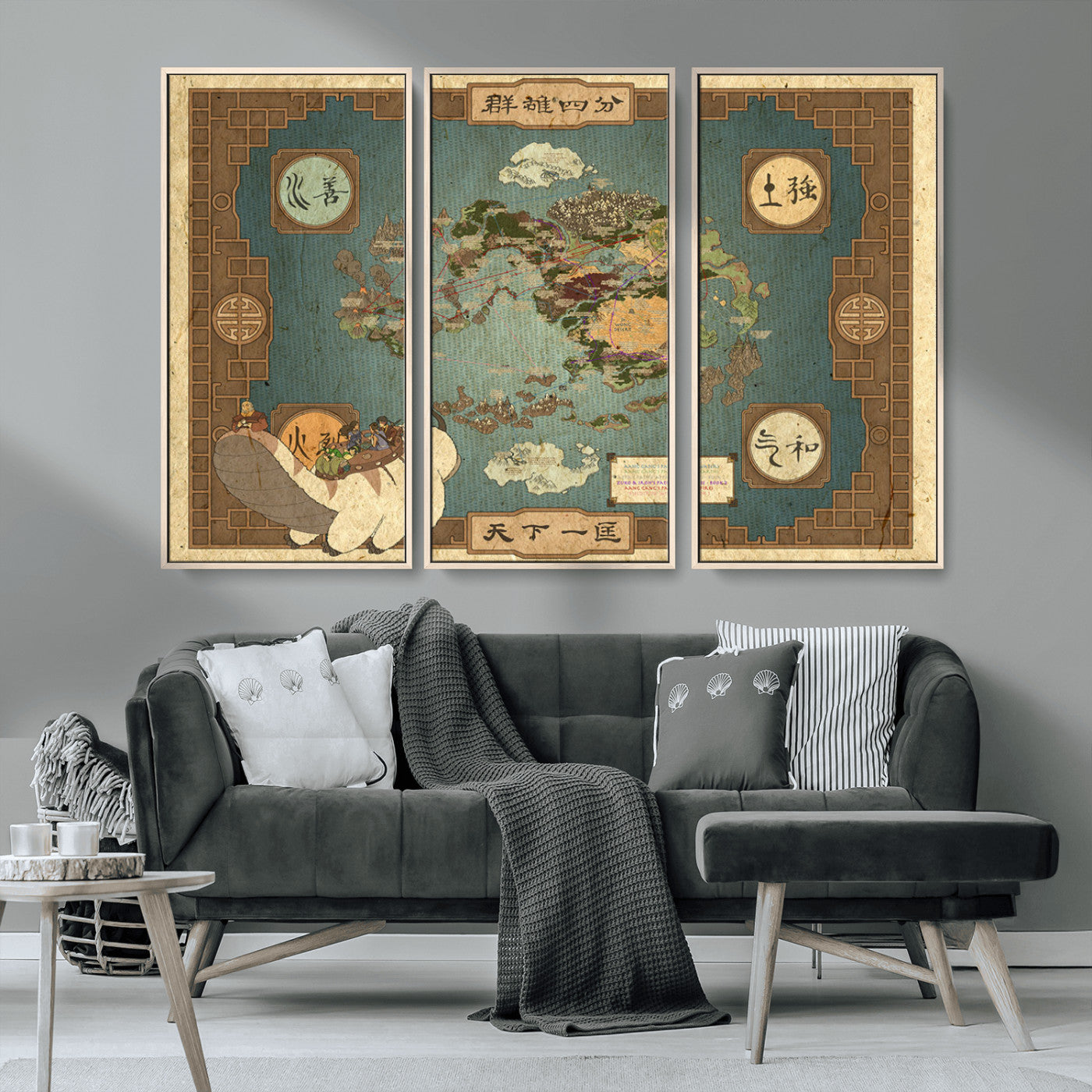 MGV-FC-48X32-3P - Push Pin World Map Canvas Print – Framed Wall Art for Couples to Track Their Travels – Anniversary