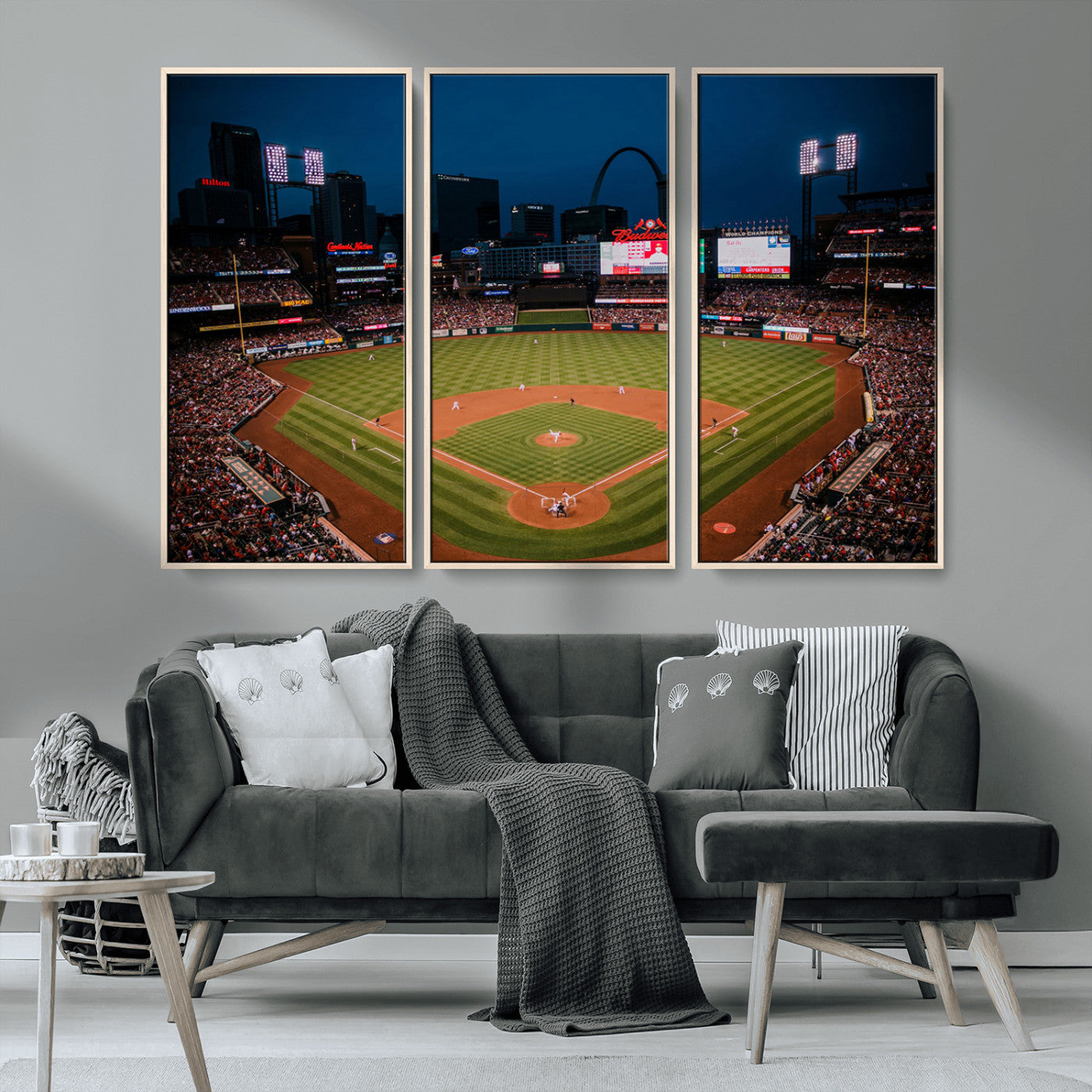 MGV-FC-48X32-3P - St. Louis Cardinals Baseball Team Print - Busch Stadium Wall Art Canvas Print