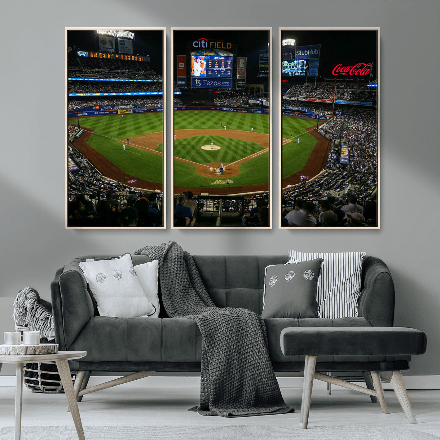 MGV-FC-48X32-3P - Los Angeles Dodgers Baseball Team Print - California Dodger Stadium Wall Art Canvas Print