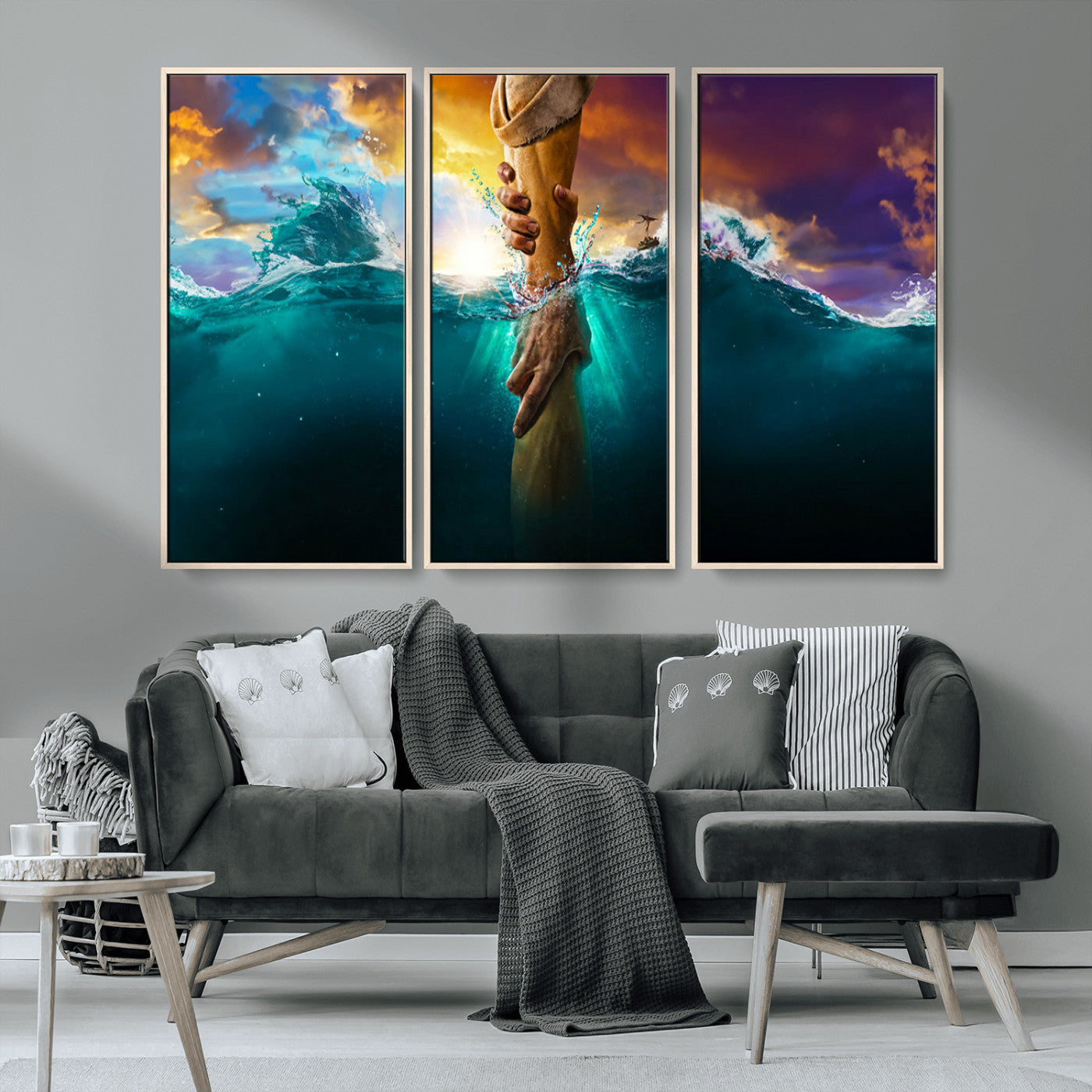 MGV-FC-48X32-3P - God Hand Wall Art Canvas Print