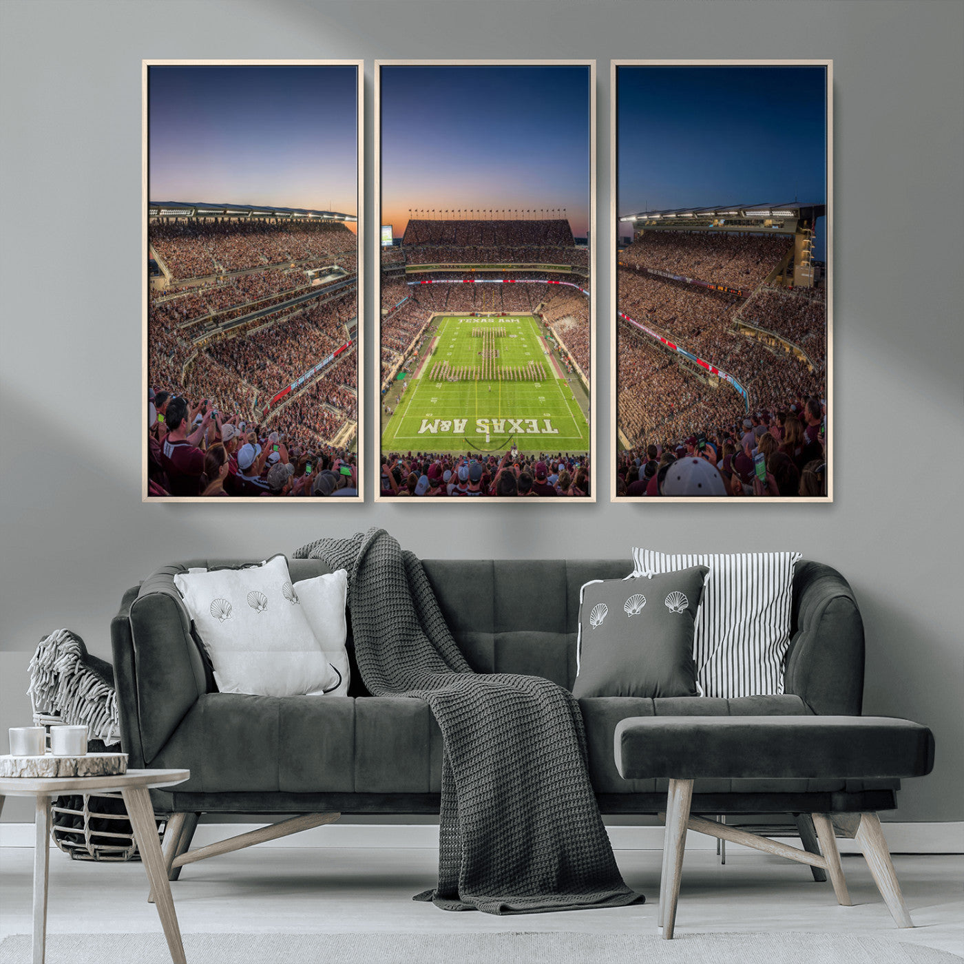 MGV-FC-48X32-3P - Kyle Field Wall Art Print | Large Texas A&M Aggies Football Canvas Print for Sports Enthusiasts | Framed, Ready-to-Hang Stadium Decor