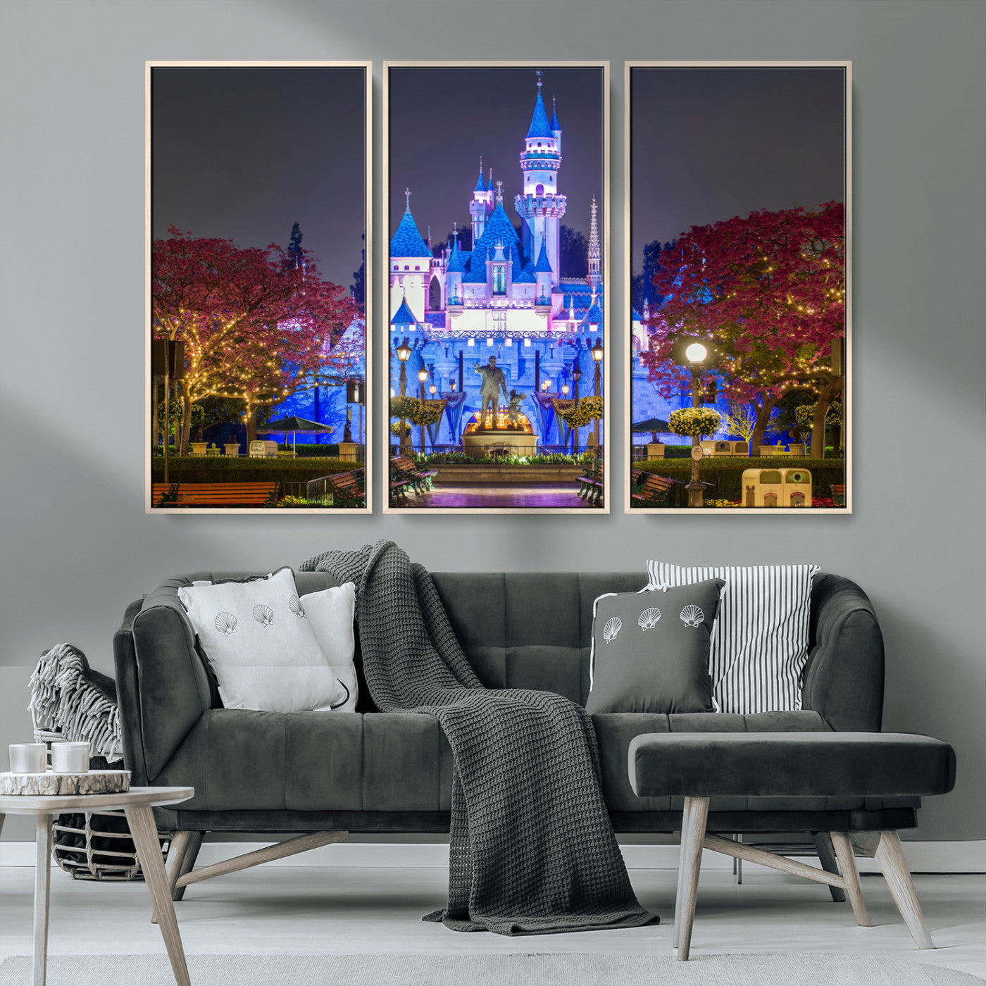 66710-MGV-CV-36X24-Large Disney Castle Wall Art Canvas Print - Magic Kingdom Kids Room Decoration Disney World