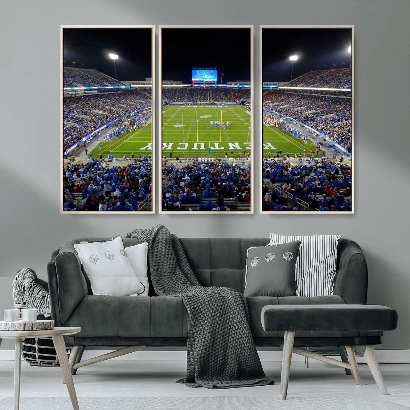 MGV-FC-48X32-3P - Kroger Field Canvas Wall Art - Kentucky Stadium Wall Art Print - Sunset Football Stadium Wall Decor