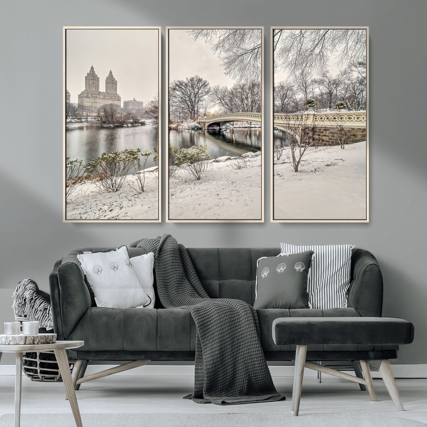 MGV-FC-48X32-3P - The Bow Bridge in Central Park Canvas, The Bow Bridge Canvas Print