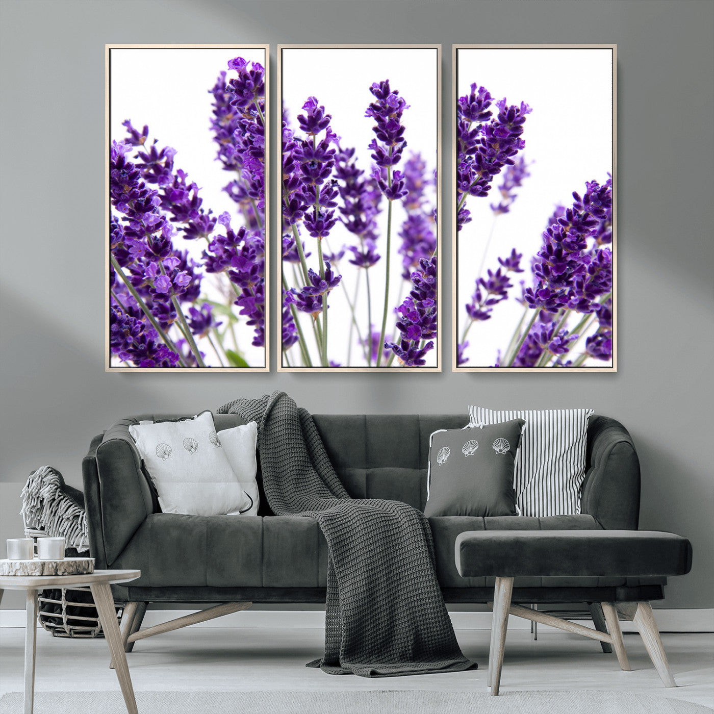 MGV-FC-48X32-3P - Lavender Flower Wall Art Canvas Print
