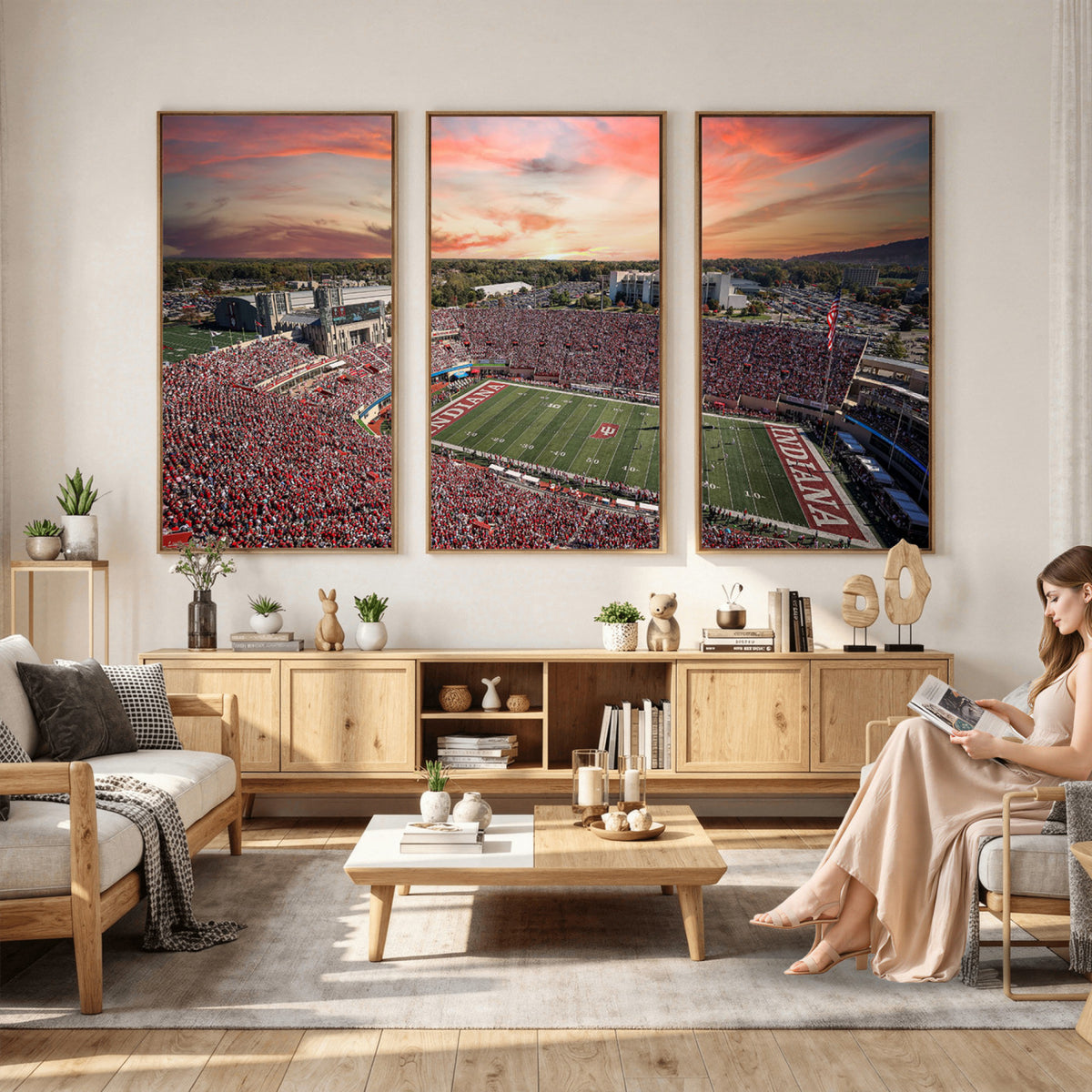 51135-MGV-CV-36X24 - Indiana Memorial Stadium Wall Art Canvas Print