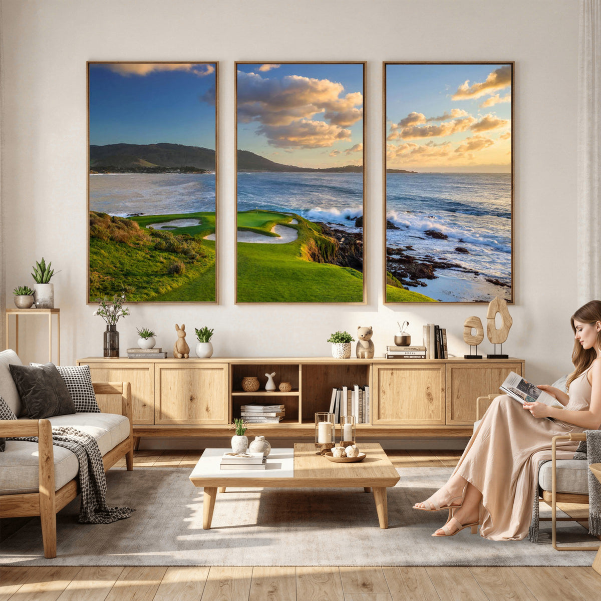 50107048-MGV-CV-36X24 - Pebble Beach Golf Links Wall Art Canvas Print