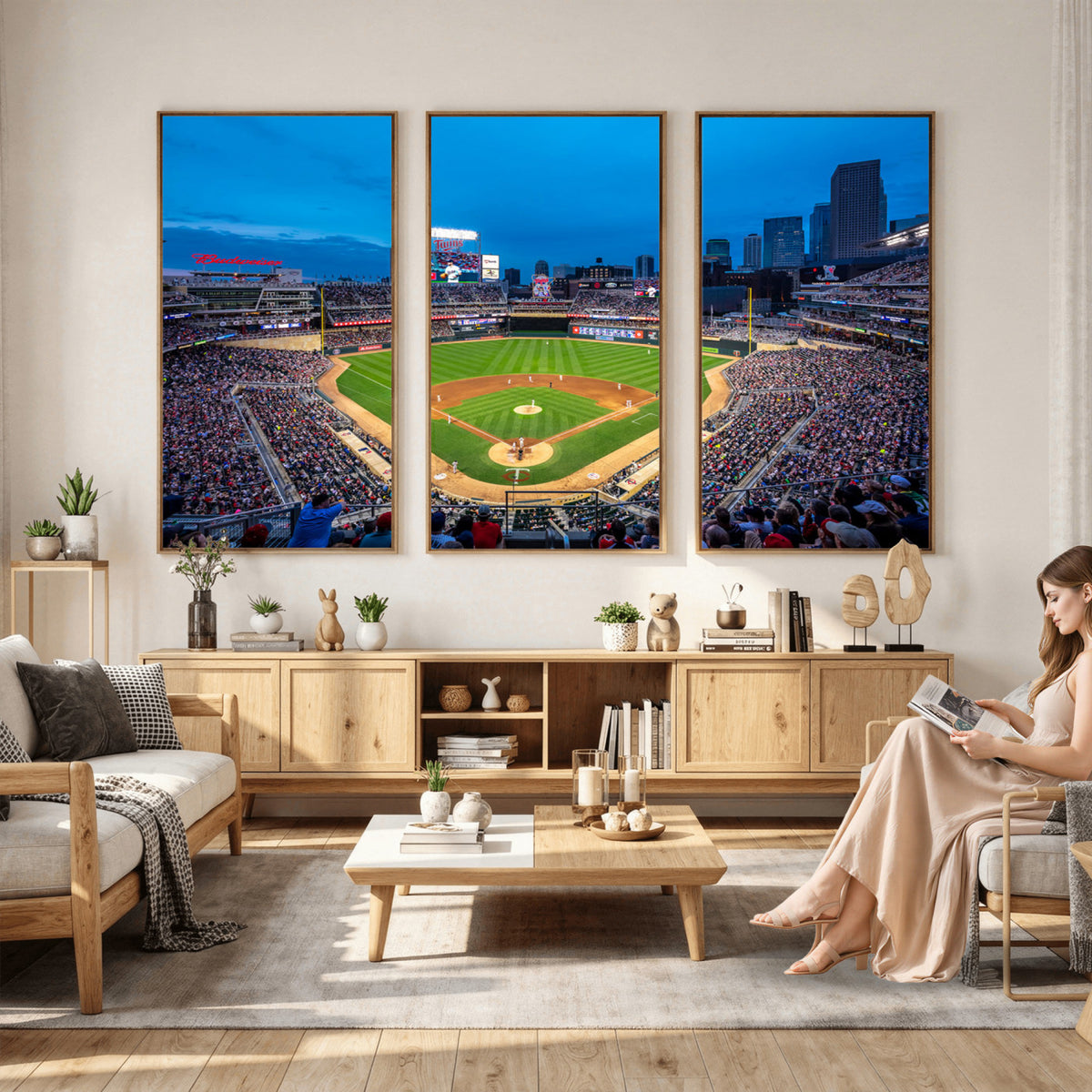 77273035-MGV-CV-36X24 - Target Field Stadium Wall Art Canvas Print, Minnesota Twins