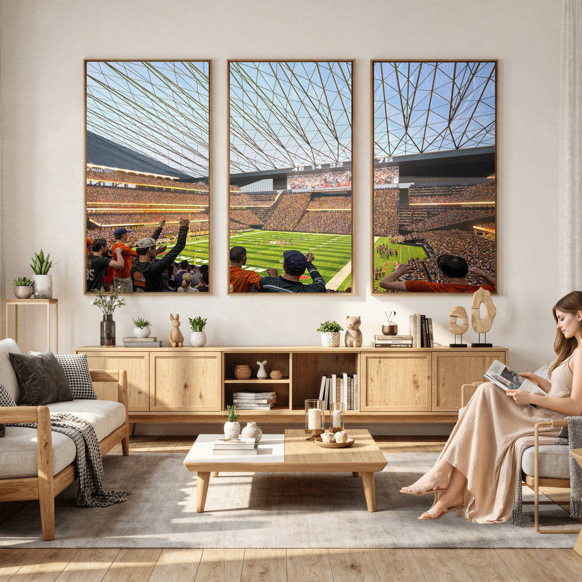 81960112-MGV-CV-36X24 - Cleveland Browns Stadium Wall Art Canvas Print