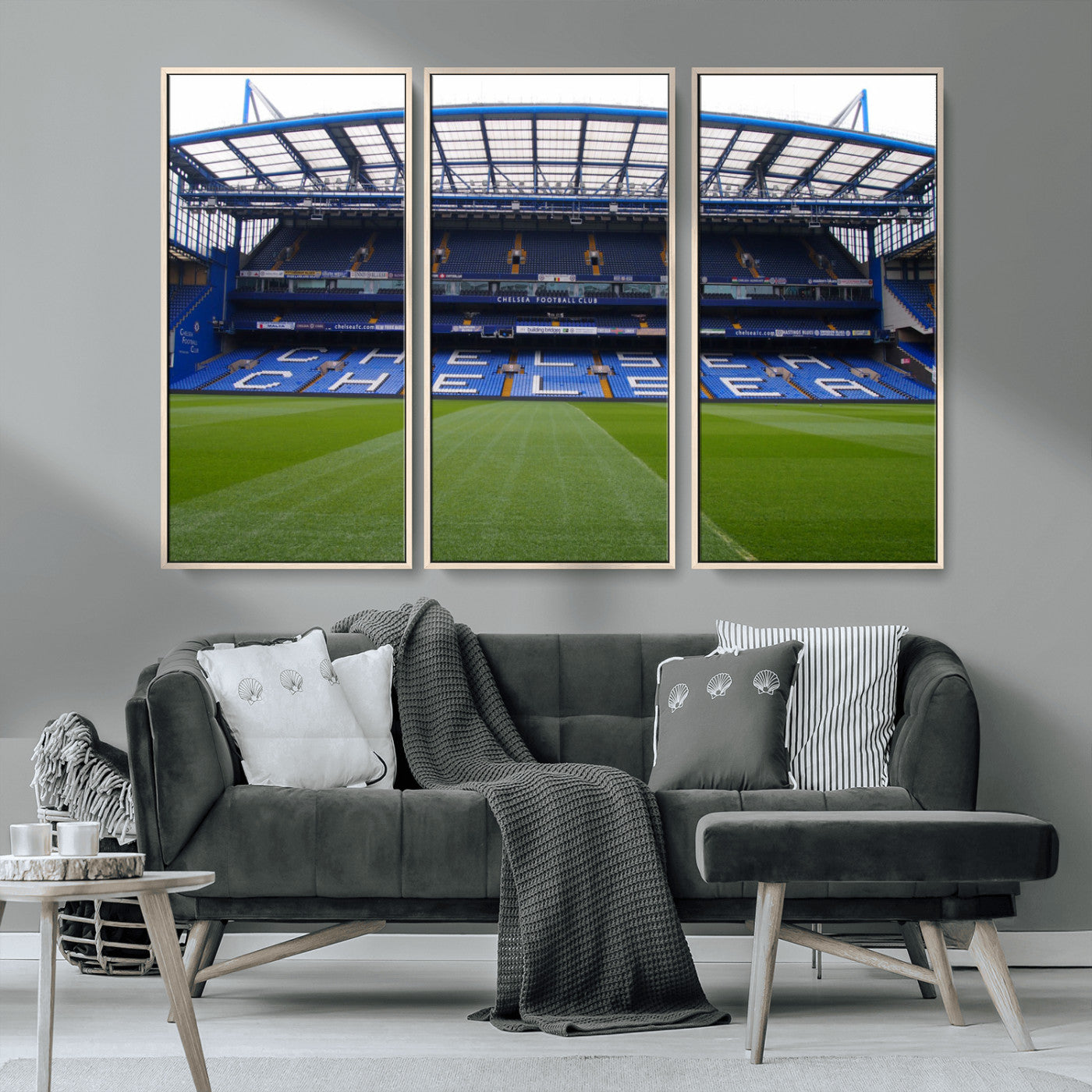 38616413CHELSA-MGV-CV-36X24-Stamford Bridge Chelsea Football Stadium Canvas Wall Art Print – Immersive Stadium Experience for Soccer Fans – Ready to Hang