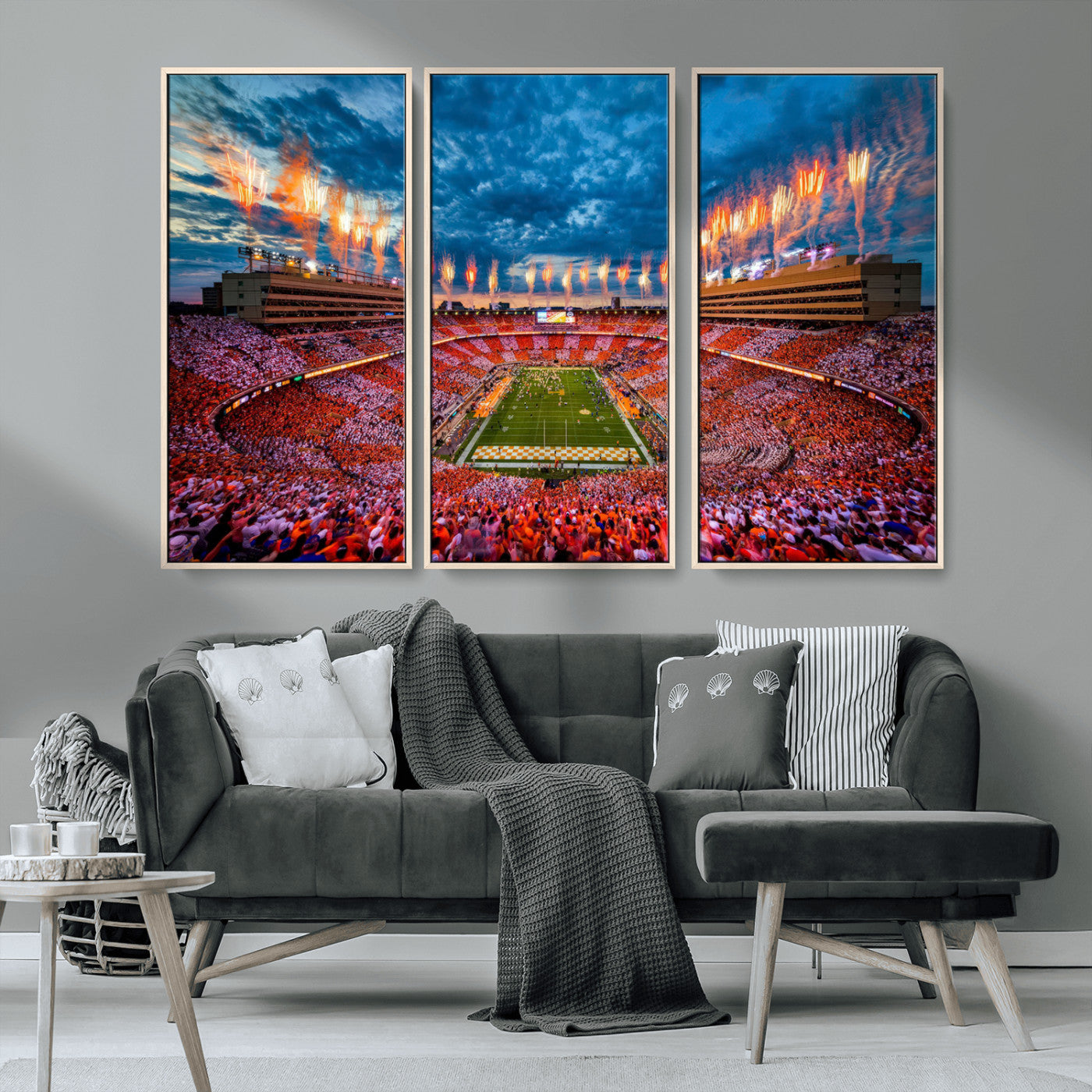 Tennessee Neyland Stadium Wall Art Print, Sports Arena Canvas Wall Art, Panoramic Stadium Canvas Print, Modern Athletic Field Art Printing