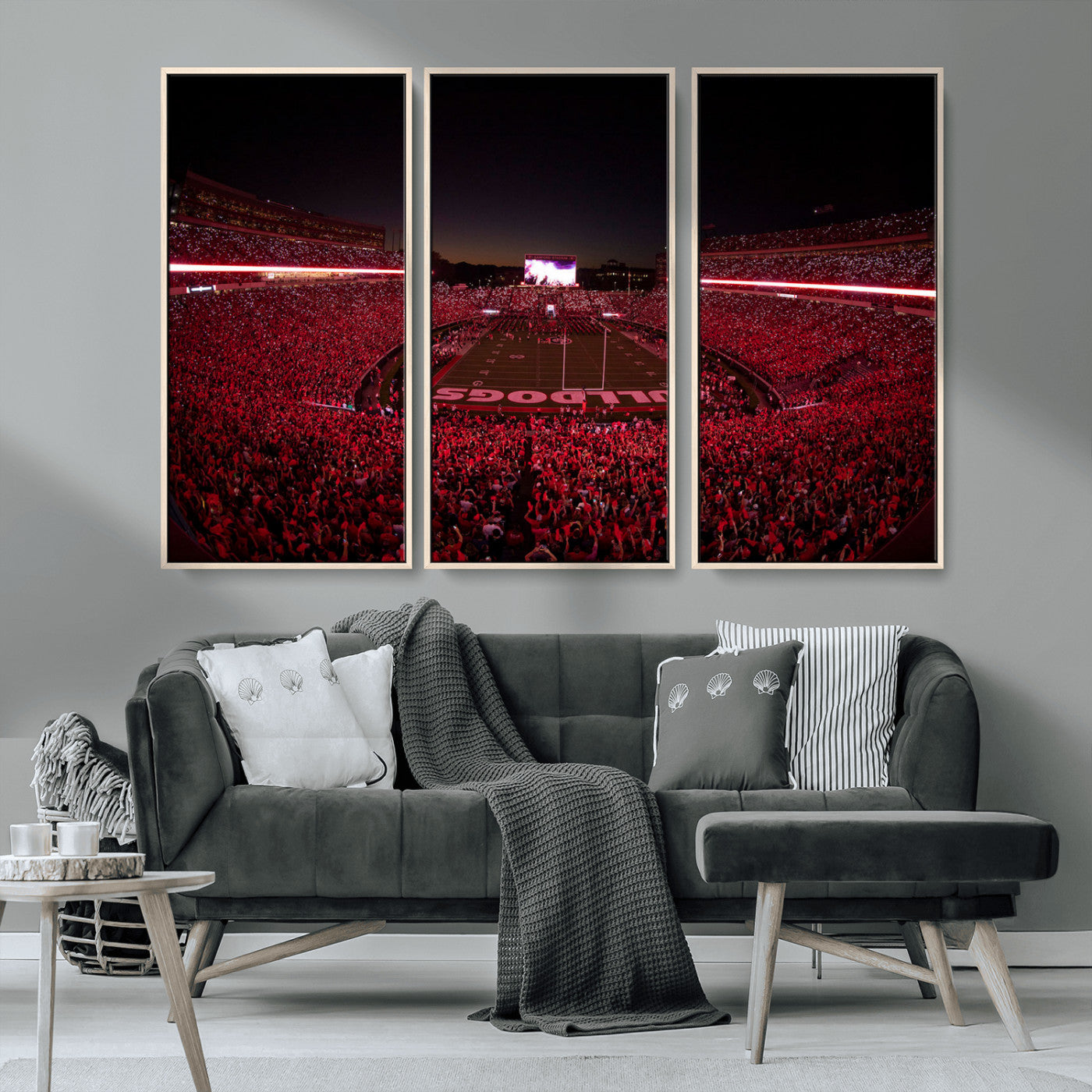 MGV-FC-48X32-3P - Dooley Stadium Wall Art Print, Sports Arena Canvas Wall Art, Dooley Field at Sanford Stadium Canvas