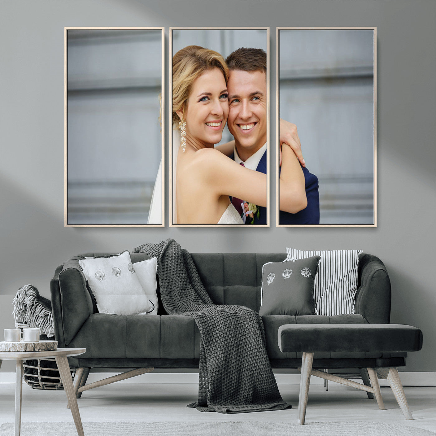 MGV-FC-48X32-3P - Create Your Own Photo Framed Canvas Print - Custom Personalized Wall Art Print for Gift