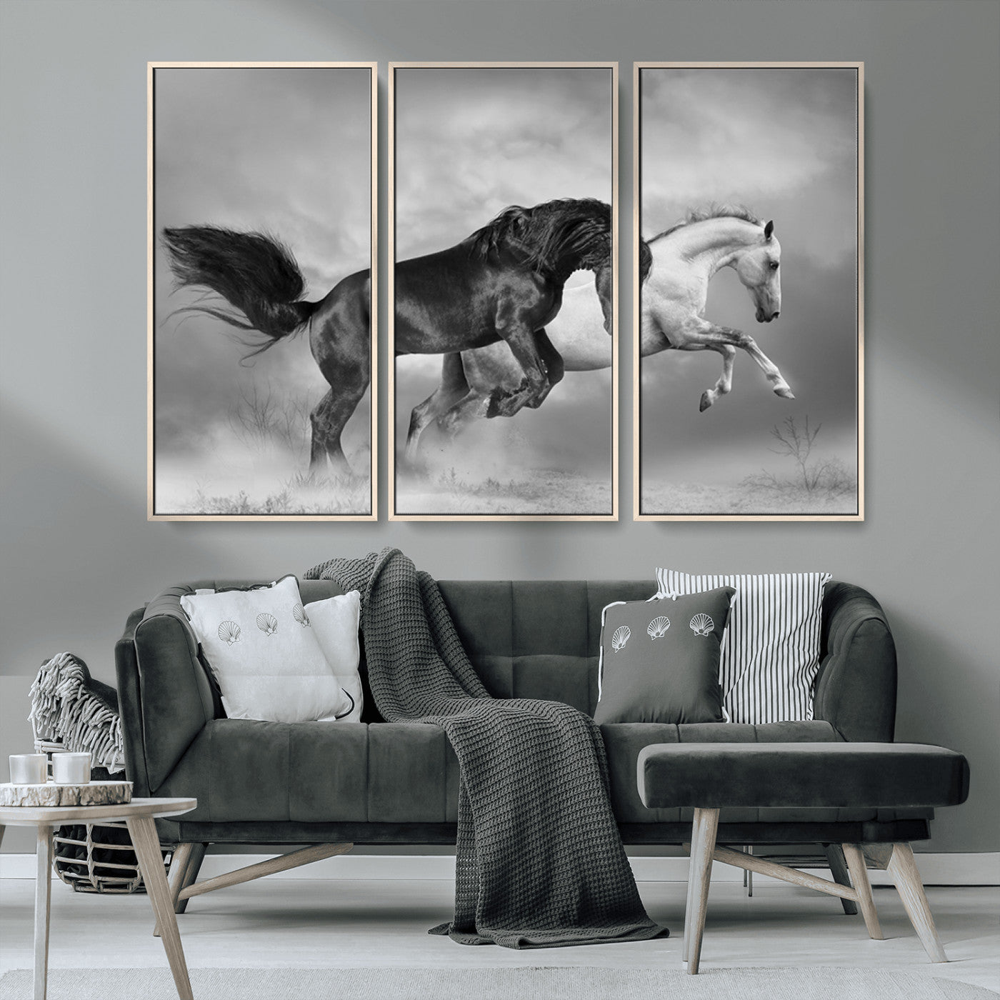 MGV-FC-48X32-3P - Wild Horses Wall Art Canvas Print
