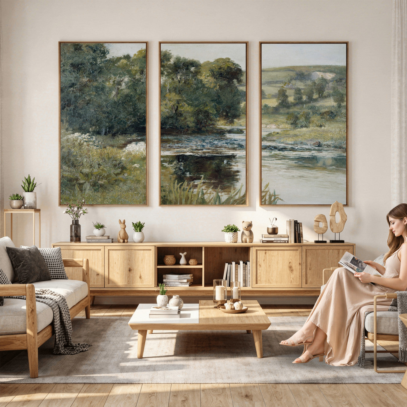 63256010-MGV-CV-36X24 - Edward Mitchell Bannister Streamside Wall Art Canvas Print