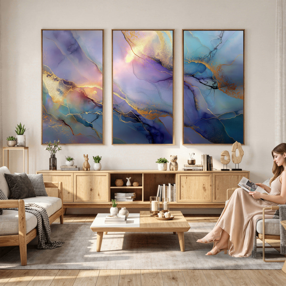 50939878-MGV-CV-36X24 - Colorful Abstract Canvas Wall Art Print, Vibrant Popup Color Art Print
