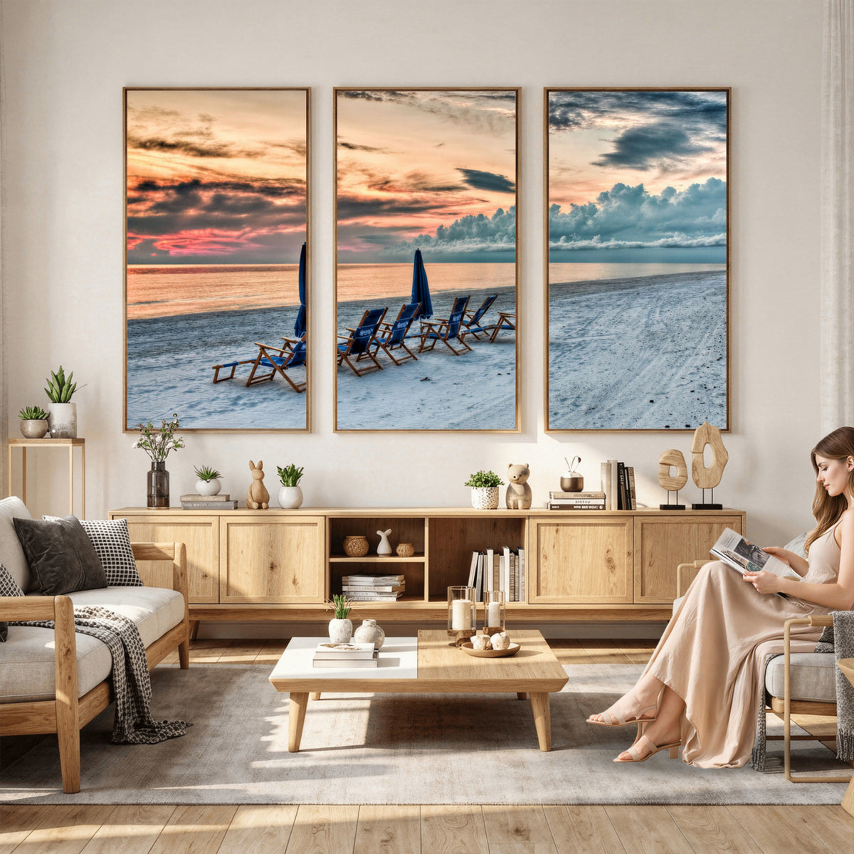 17237006-MGV-CV-36X24 - Serene Gulf Solitude Wall Art Canvas Print
