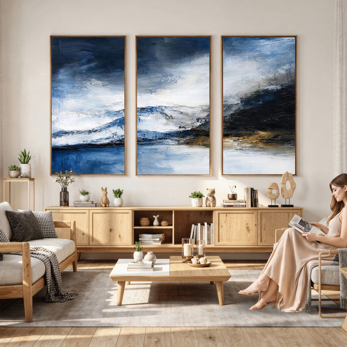 48142030-MGV-CV-36X24 - Extra Large Abstract Wall Art Canvas Print