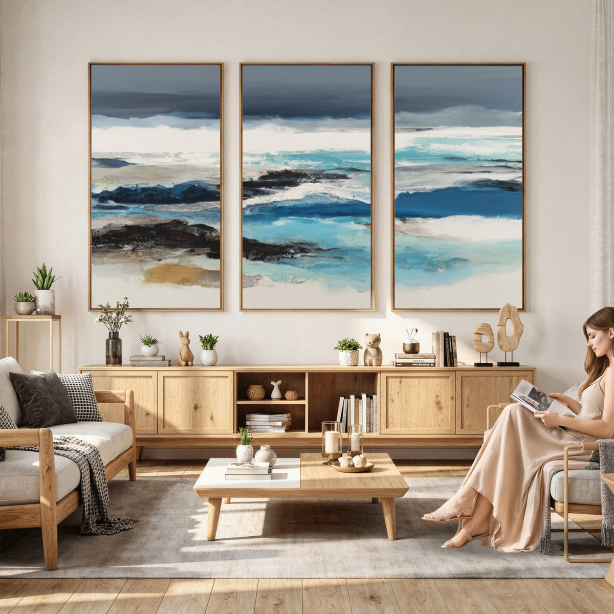 53645131-MGV-CV-36X24 - Extra Large Abstract Wall Art Canvas Print