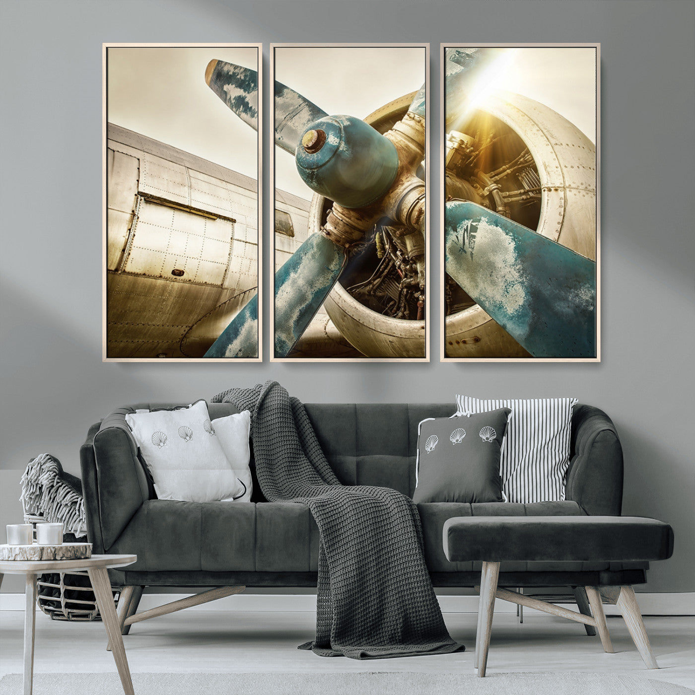 MGV-FC-48X32-3P - Vintage Airplane Canvas Print
