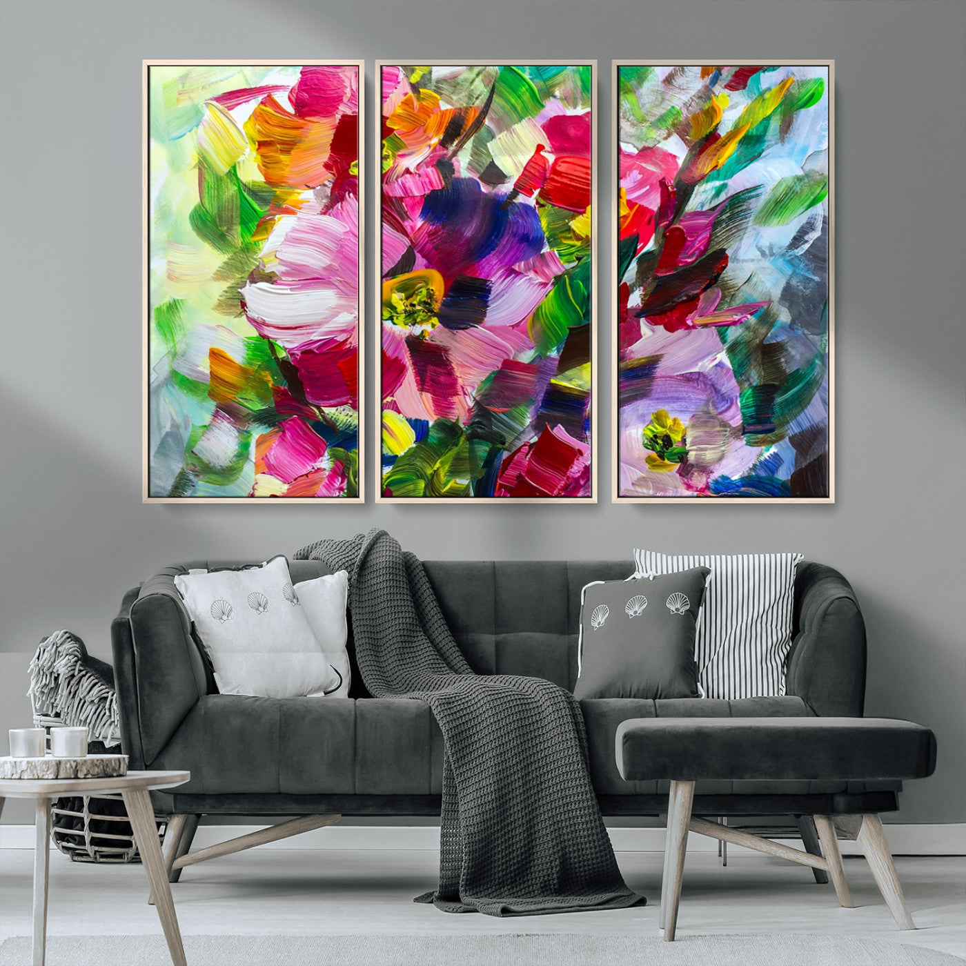 MGV-FC-48X32-3P - Oil Flower Abstract Canvas Print