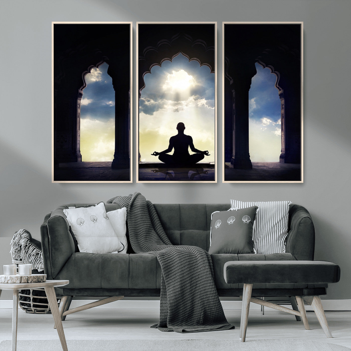 MGV-FC-48X32-3P - Women and Yoga Wall Art Canvas Print
