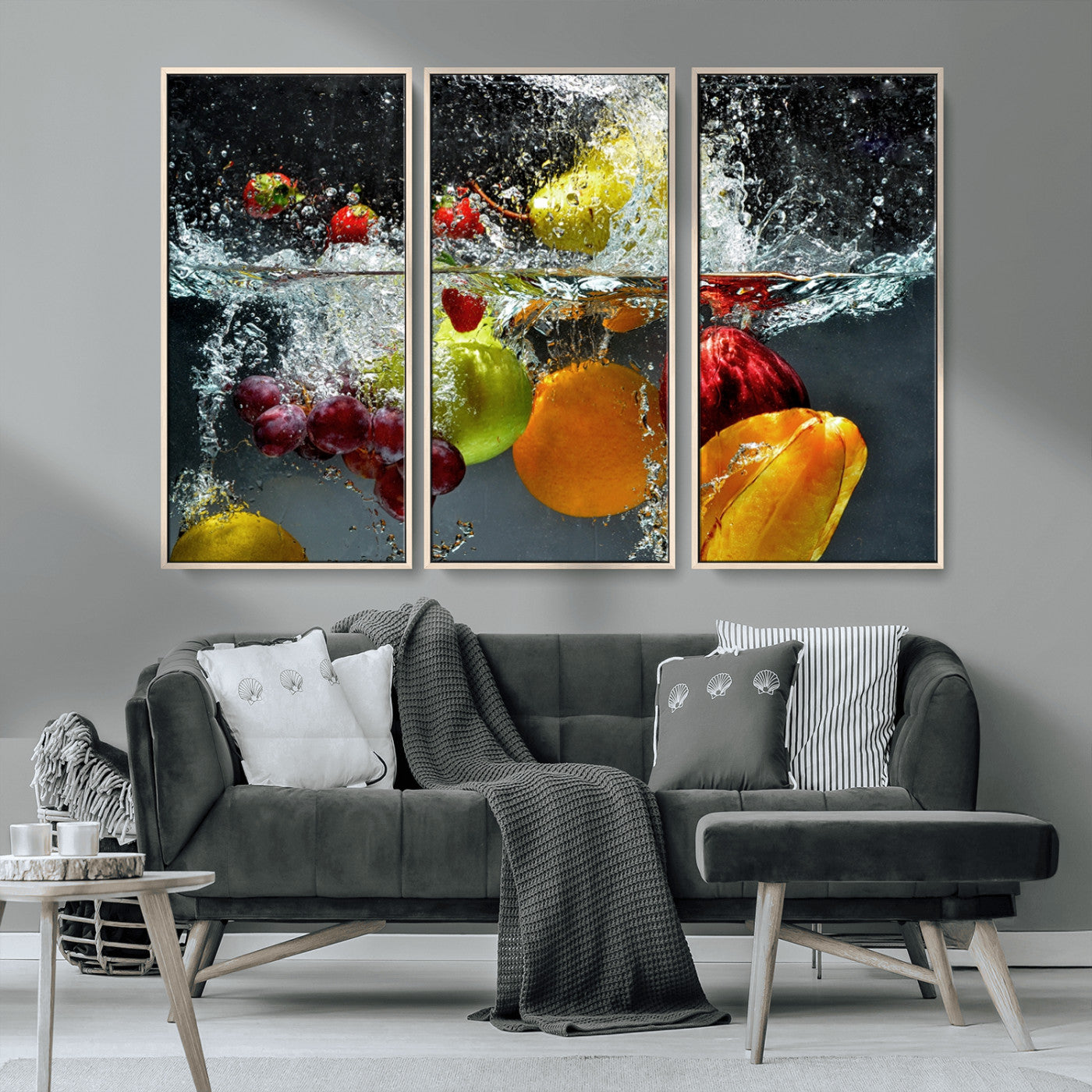 MGV-FC-48X32-3P - Kithen Vegetables World Wall Art Canvas Print