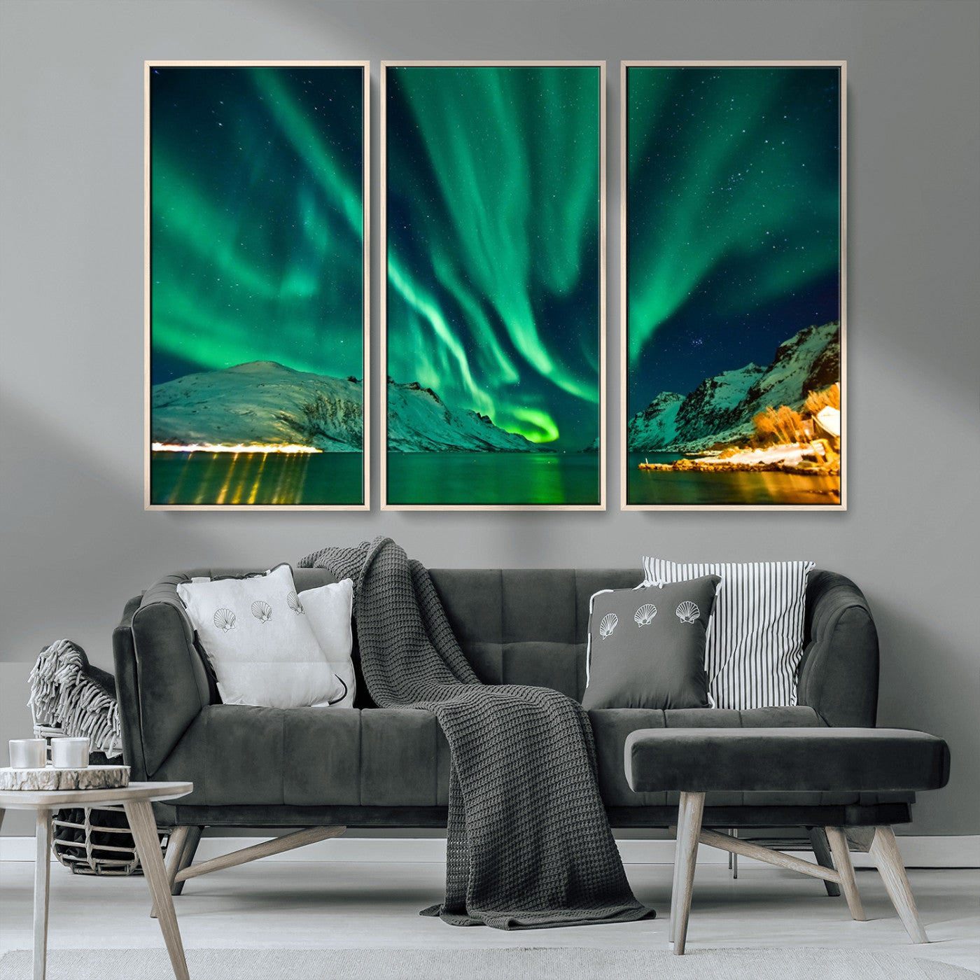 MGV-FC-48X32-3P - Northern Lights Wall Art Canvas Print