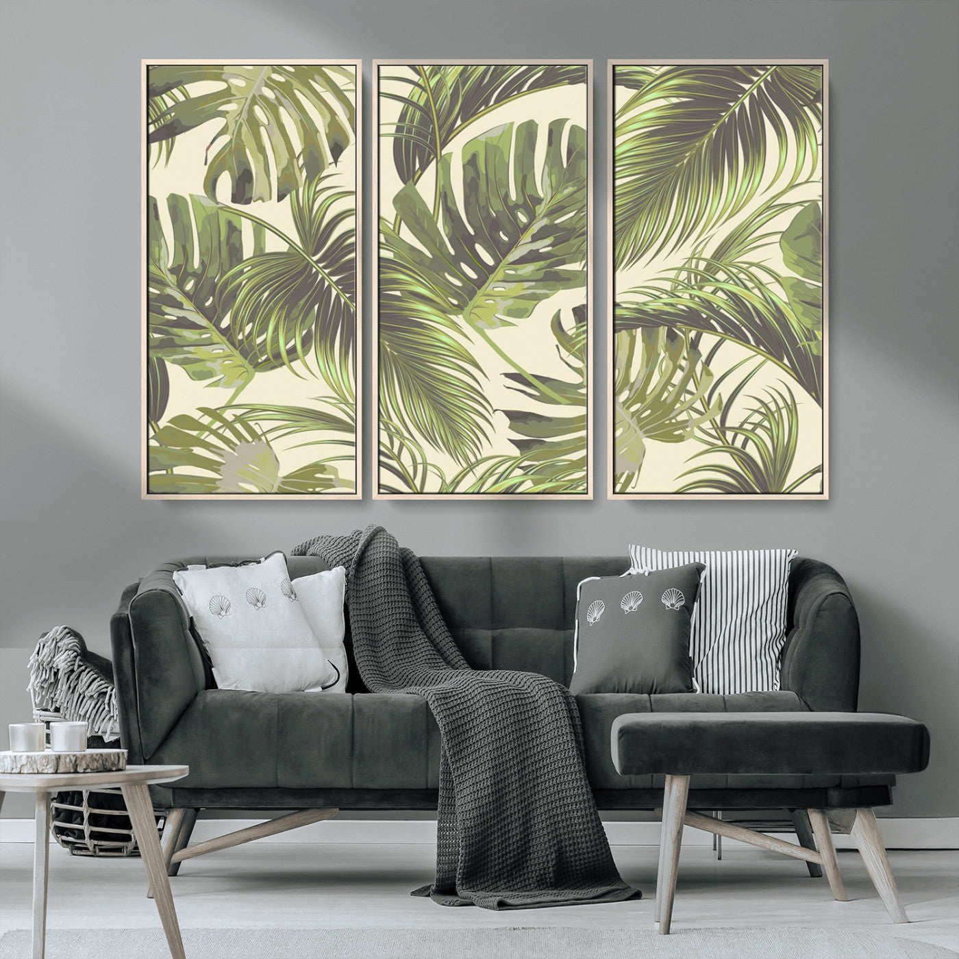 MGV-FC-48X32-3P - Palm Leaves Canvas Print