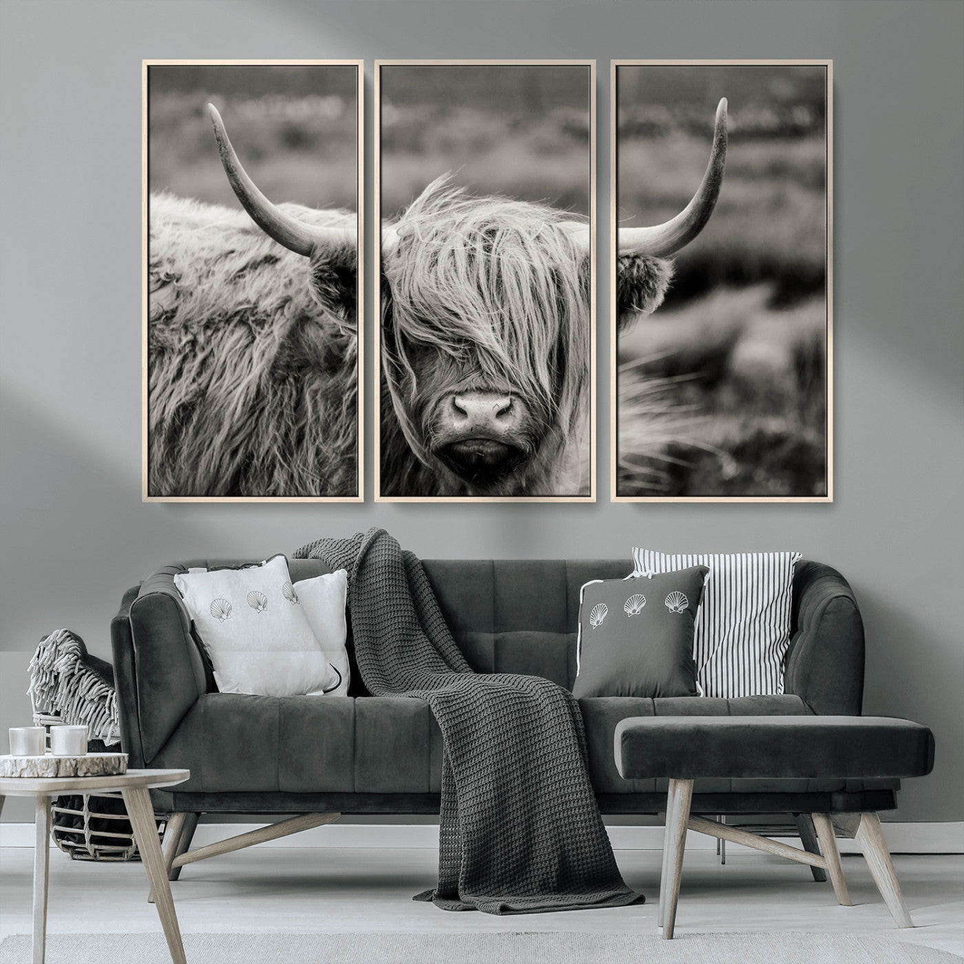 MGV-FC-48X32-3P - Cow Focus Canvas Wall Art Print