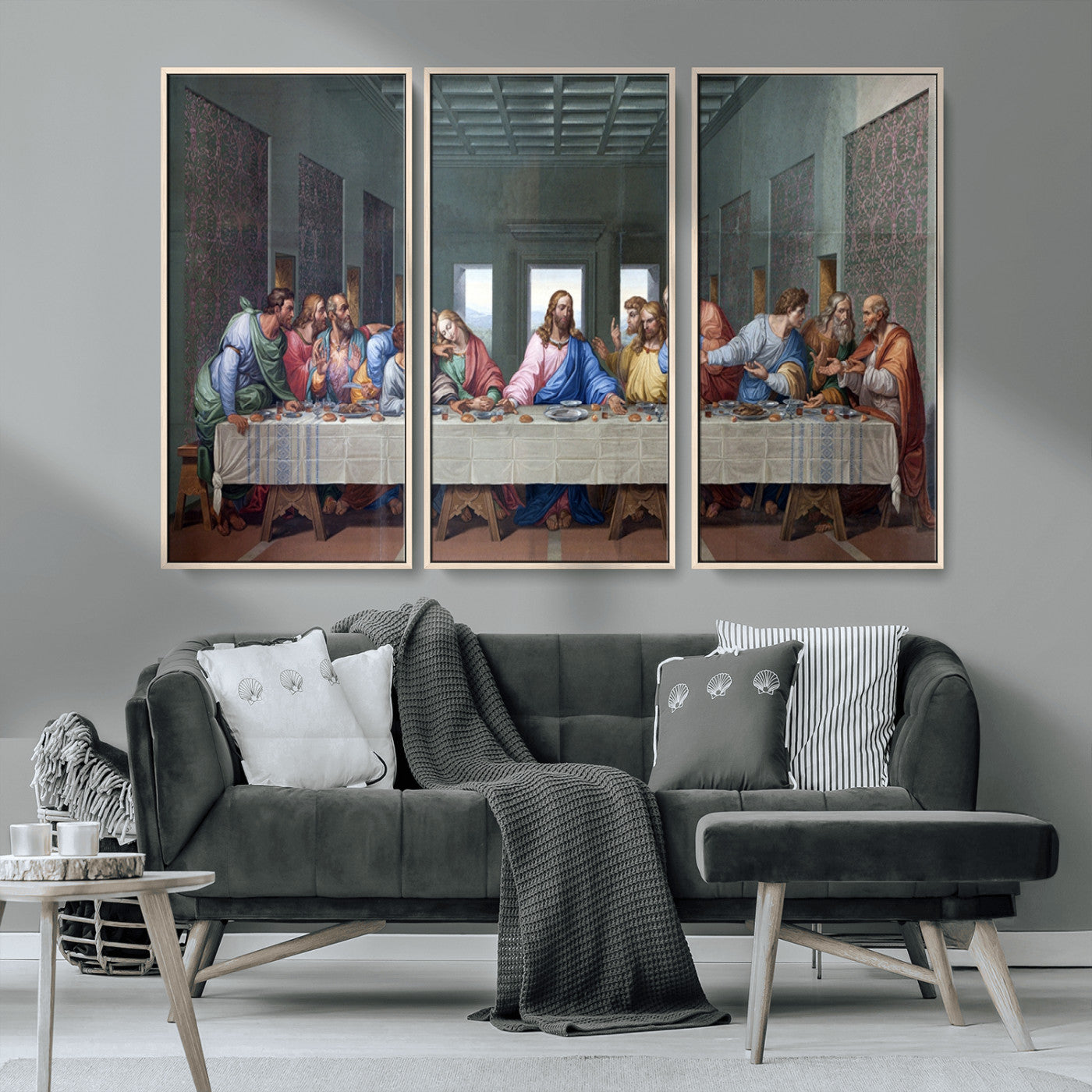 MGV-FC-48X32-3P - The Last Supper Multi Panel Canvas Wall Art