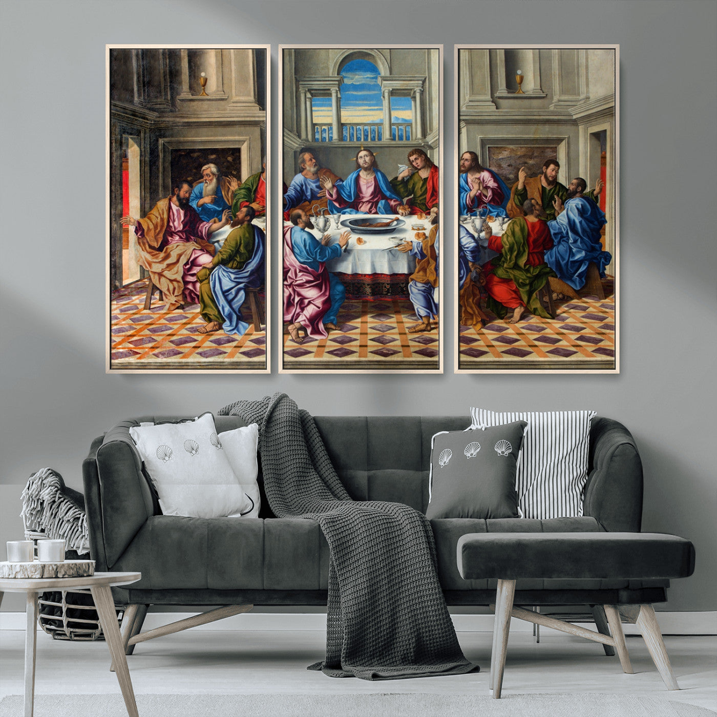MGV-FC-48X32-3P - The Last Supper Multi Panel Canvas Wall Art