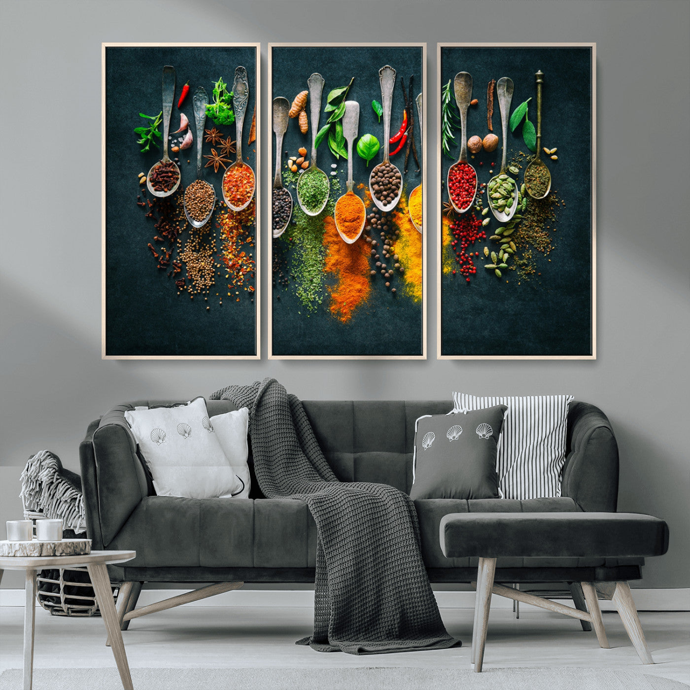 MGV-FC-48X32-3P - Herbs and Spices Kitchen Wall Art Canvas Print
