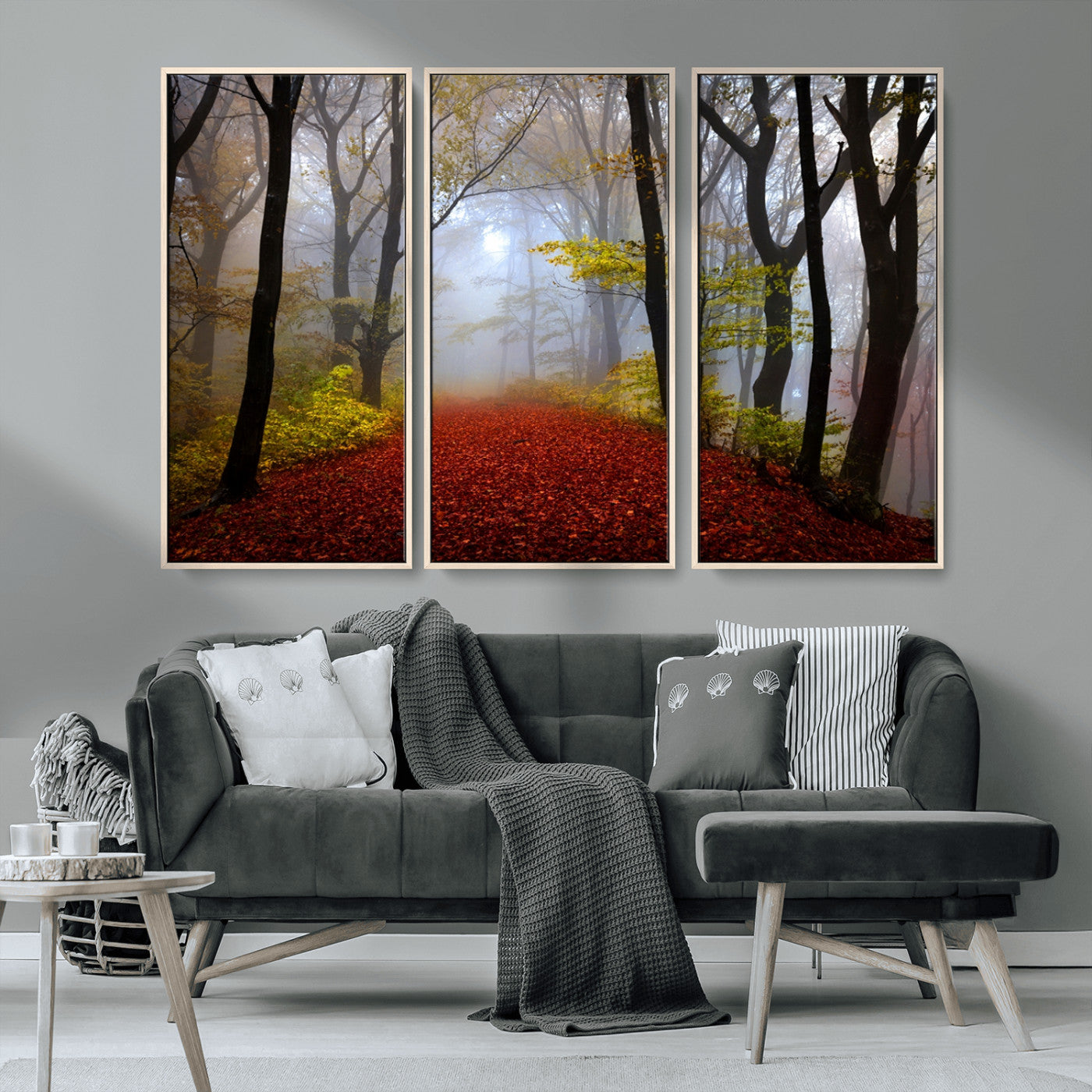MGV-FC-48X32-3P - Foggy Forest Wall Art Landscape Canvas Print