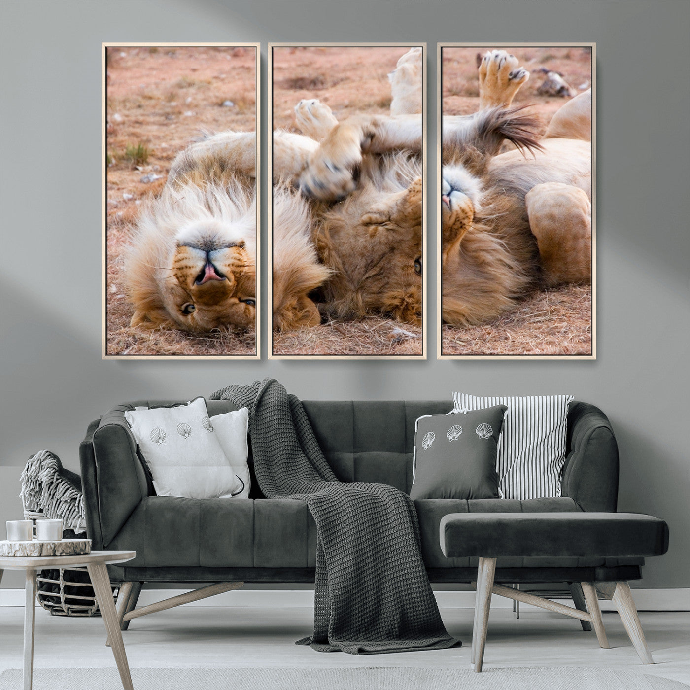 MGV-FC-48X32-3P - Animal Wall Art Lion Canvas Print