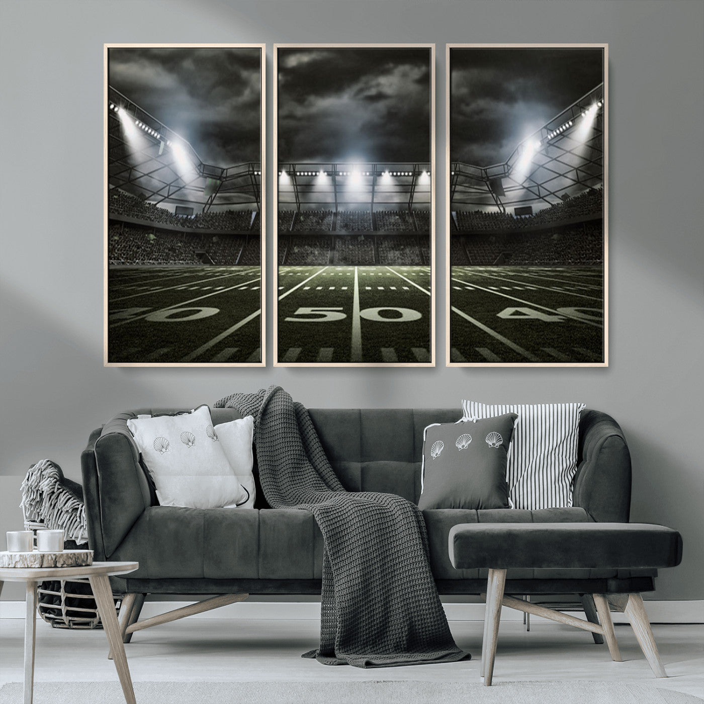 -American Football Stadium Wall Art Canvas Print, Stadium Sport Wall Art Print