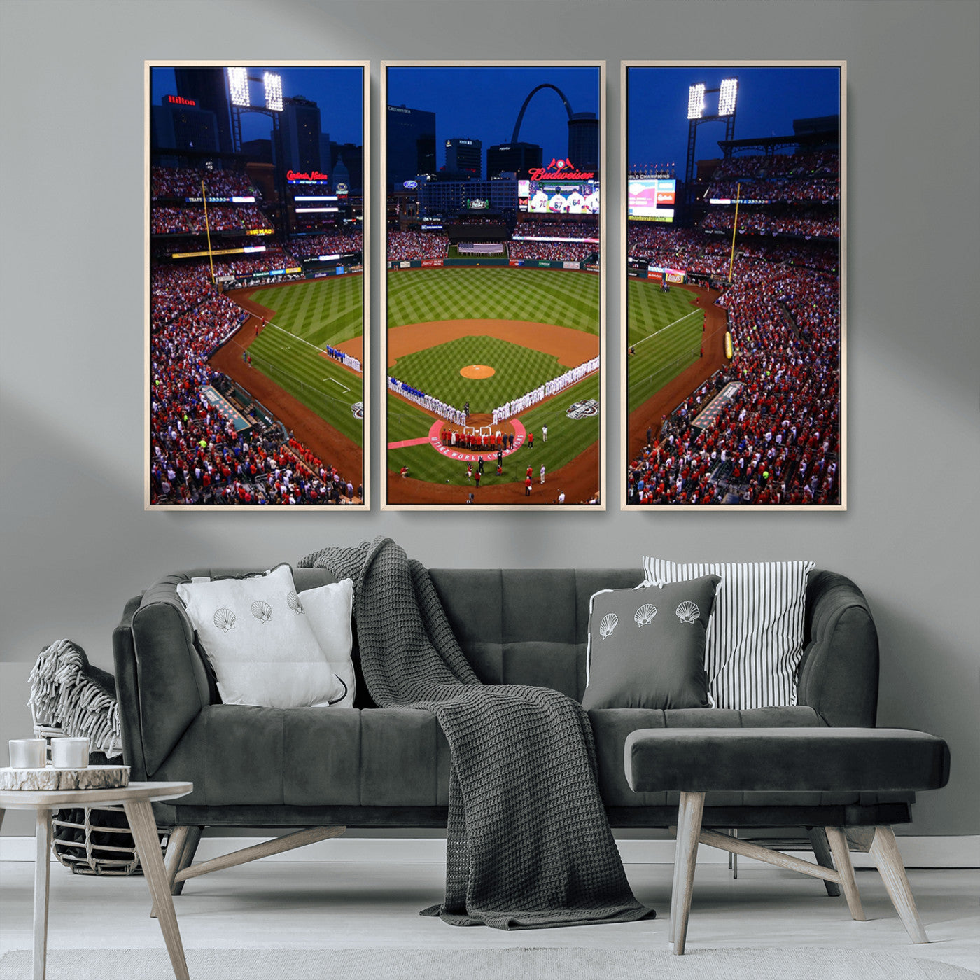 MGV-FC-48X32-3P - St. Louis Cardinals Baseball Team Print - Busch Stadium Wall Art Canvas Print