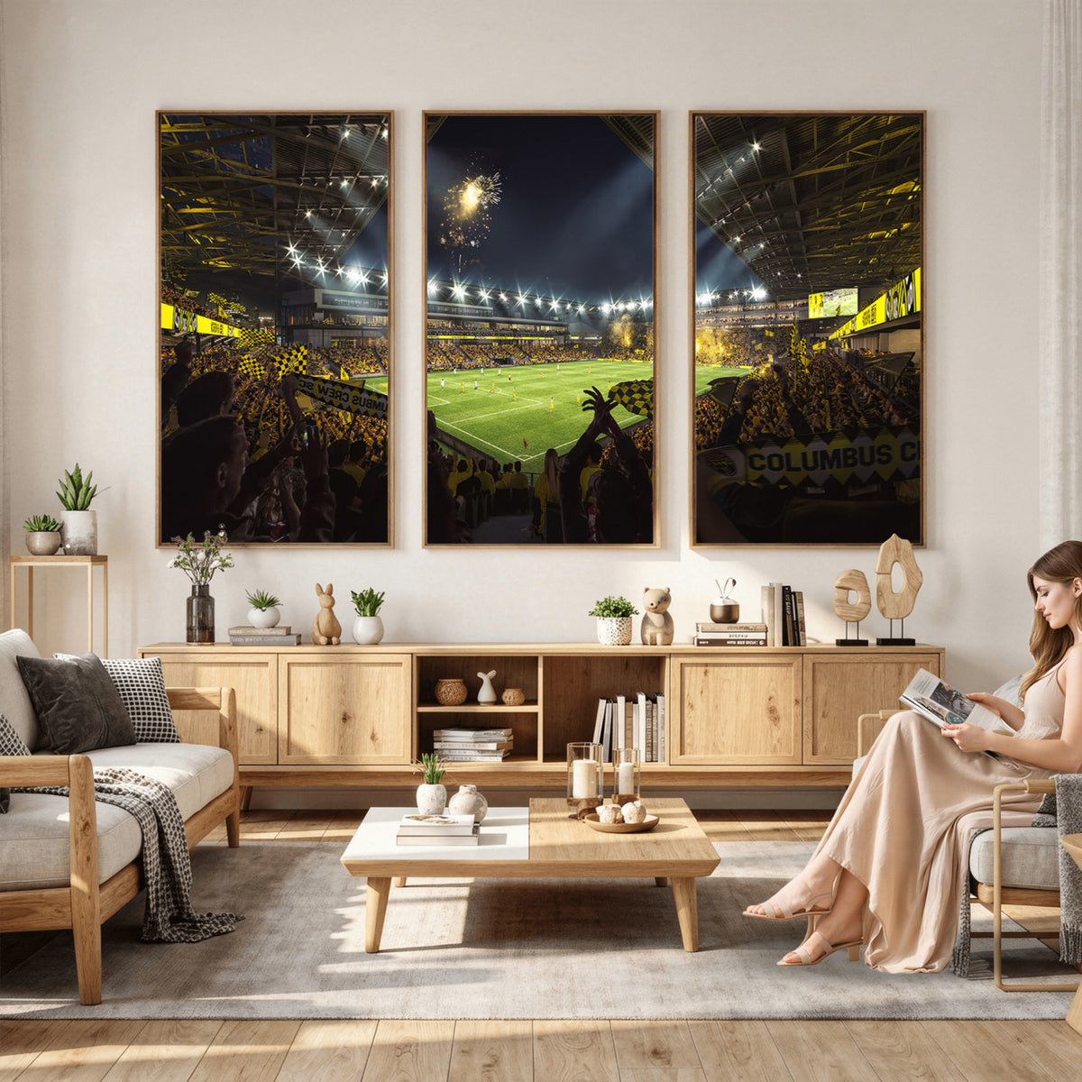 51122-MGV-CV-36X24 - Columbus Crew Soccer Team Print - Columbus Crew Stadium Wall Art Canvas Print