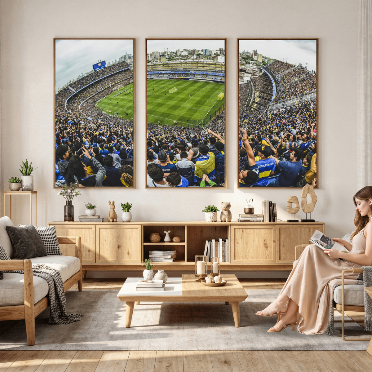 63839-MGV-CV-36X24 - Boca Juniors Soccer Team Print Wall Art, Buenos Aires Bombonera Stadium