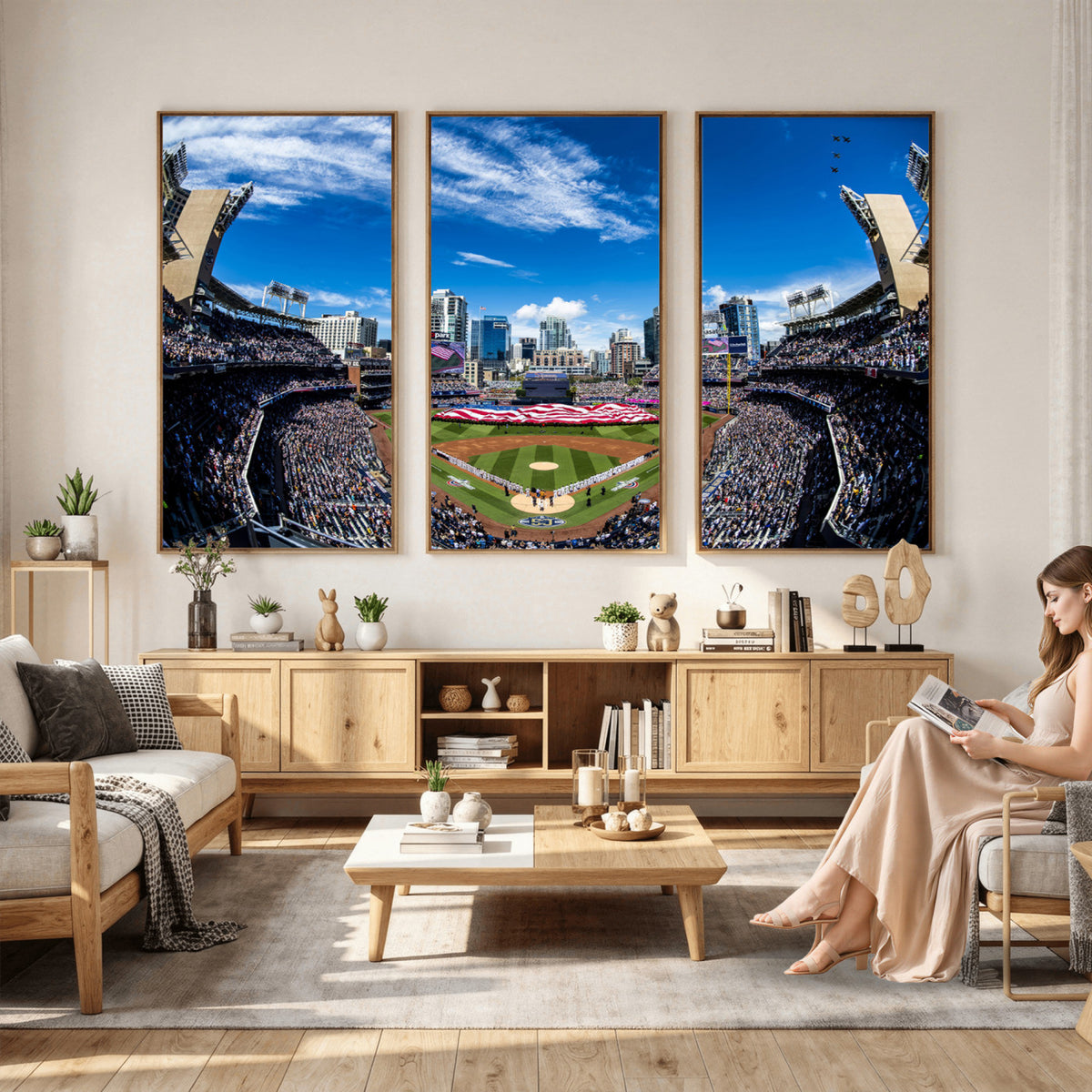 52297-MGV-CV-36X24 - San Diego Padres Baseball Team Print, Petco Park Stadium