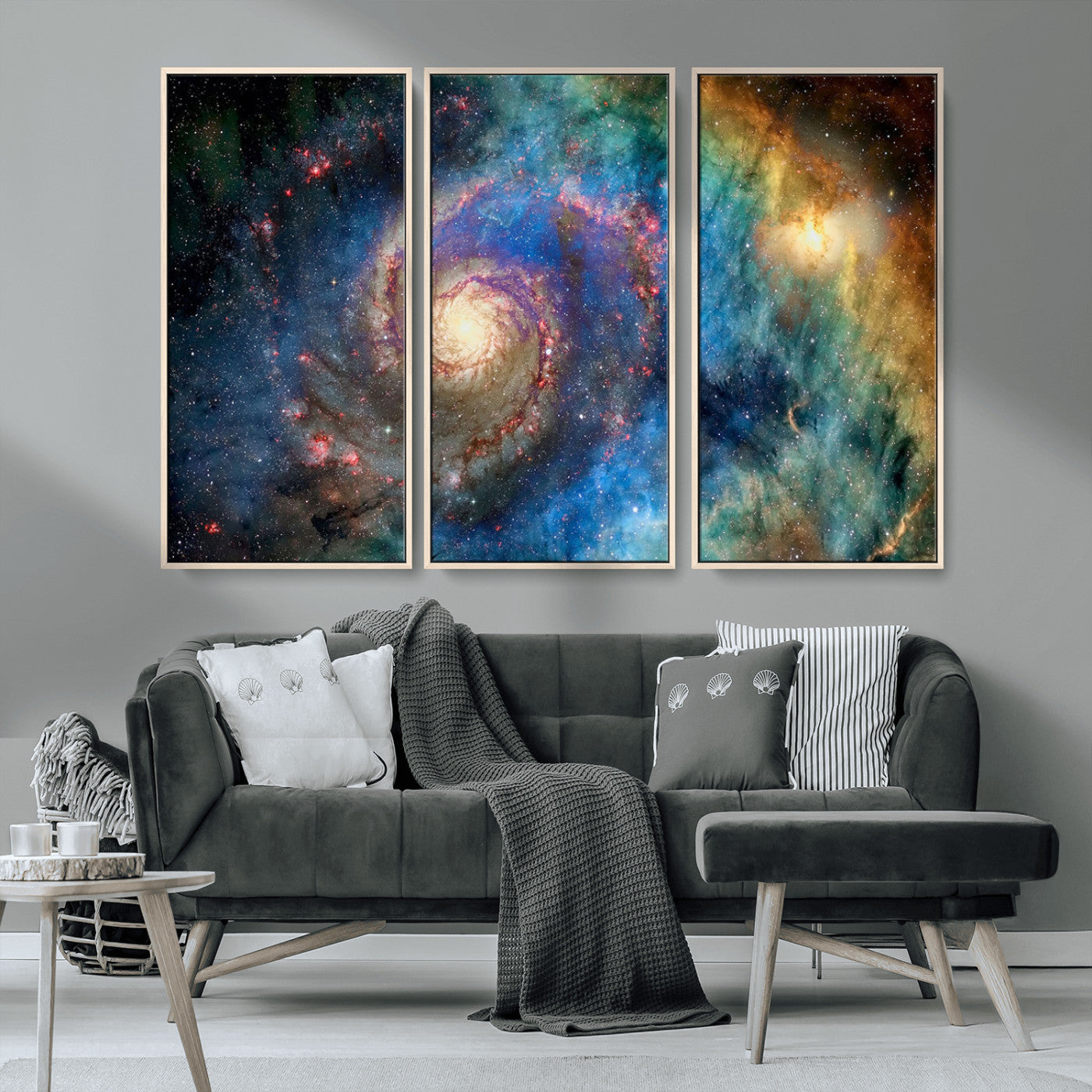 MGV-FC-48X32-3P - Spiral Galaxy Wall Art Canvas Print