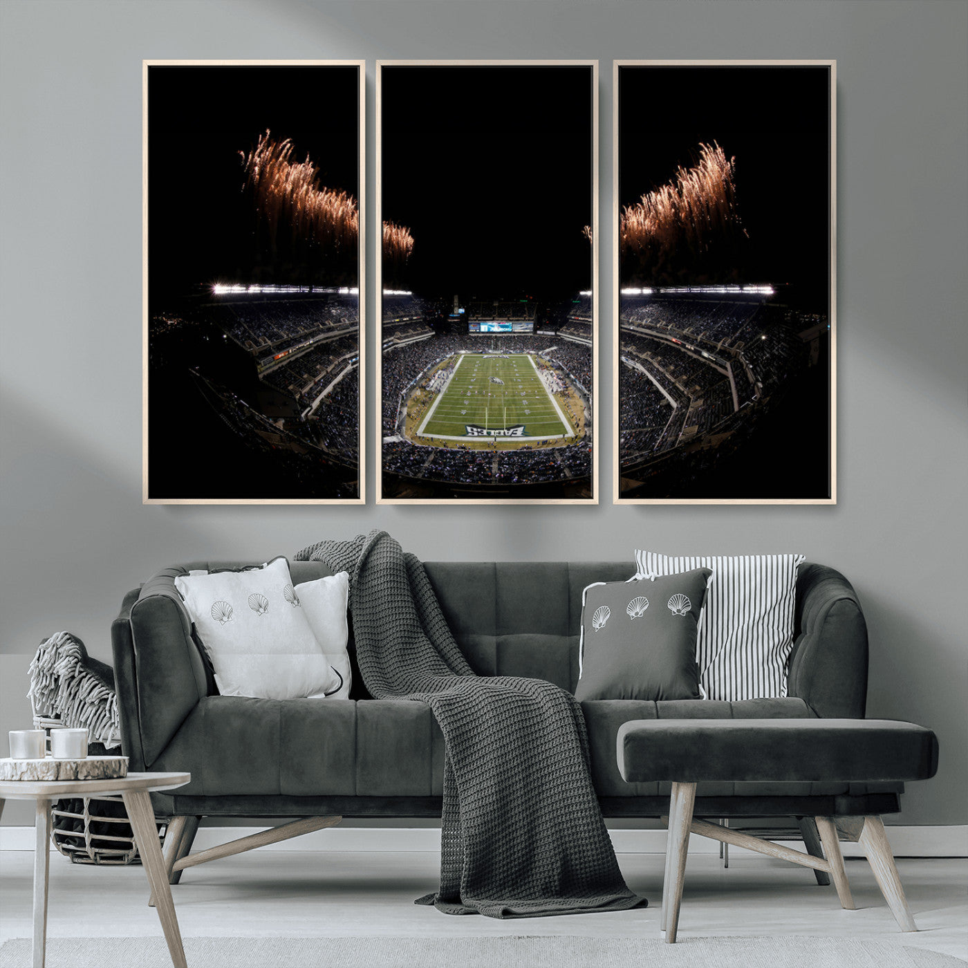 MGV-FC-48X32-3P - Eagles Field Stadium Wall Art | Philadelphia Eagles Football Team Print - Philadelphia Lincoln