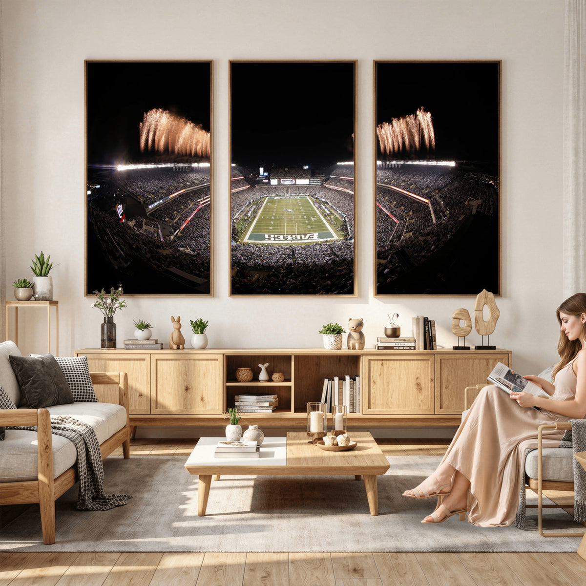48893-MGV-CV-36X24 - Eagles Field Stadium Wall Art, Lincoln Financial Field