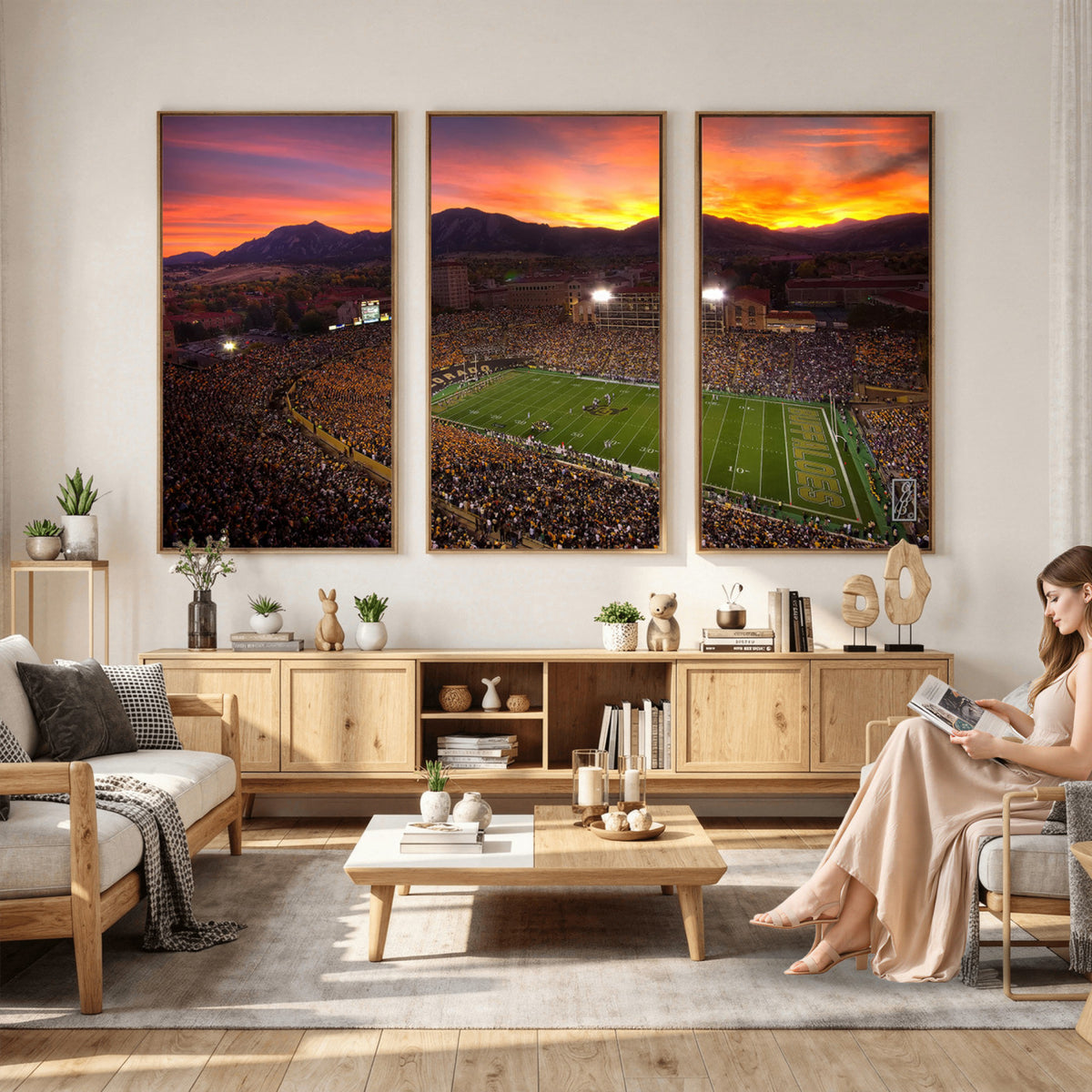 84649-MGV-CV-36X24 - Folsom Field, University of Colorado Buffaloes Football, Extra Large Game Room Wall Decor
