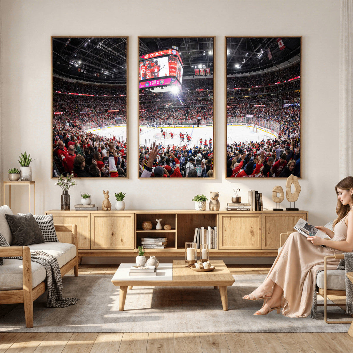 15750-MGV-CV-36X24 - Amerant Bank Arena Wall Art Canvas Print, Hockey Arena