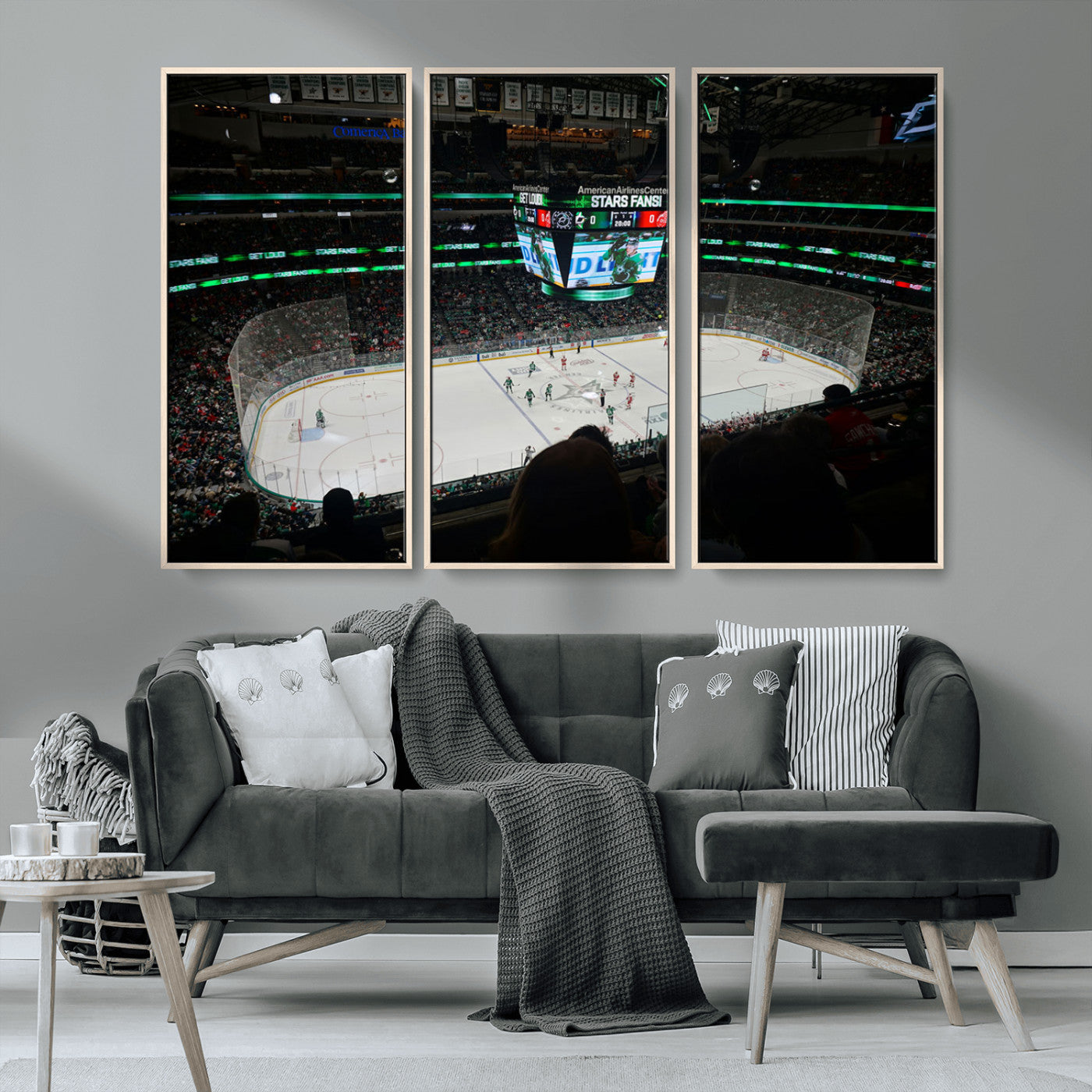 MGV-FC-48X32-3P - American Airlines Center Dallas Stars Wall Art Canvas Print - Dallas Hockey Arena Stadium Print