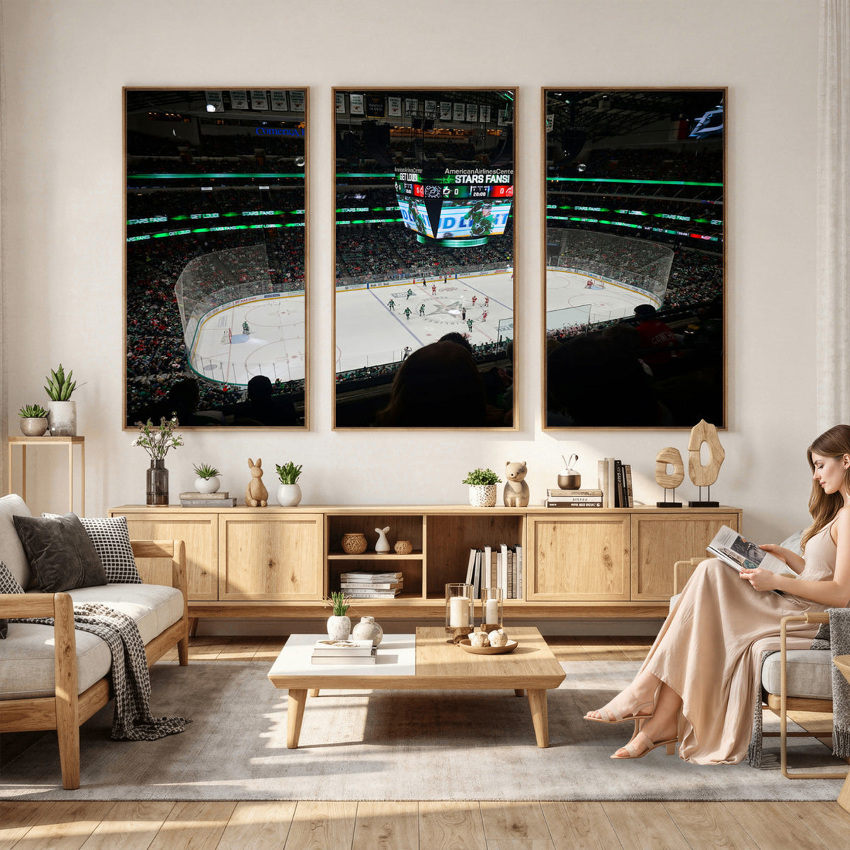 13876-MGV-CV-36X24 - American Airlines Center Dallas Stars Wall Art Canvas Print