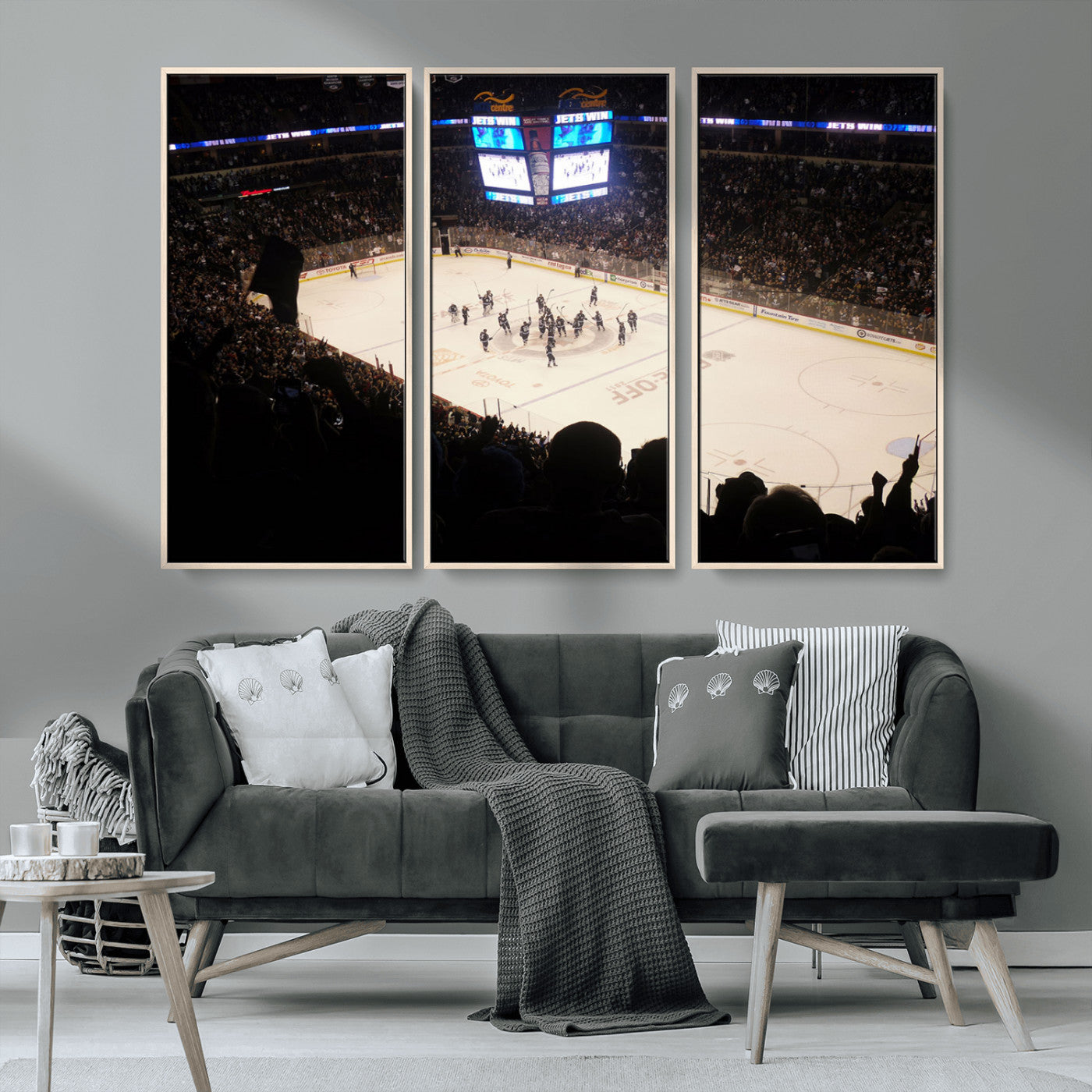MGV-FC-48X32-3P - Canada Life Centre Wall Art | Winnipeg Jets Hockey Team Print Canvas | Ready to Hang | Winnipeg Wall