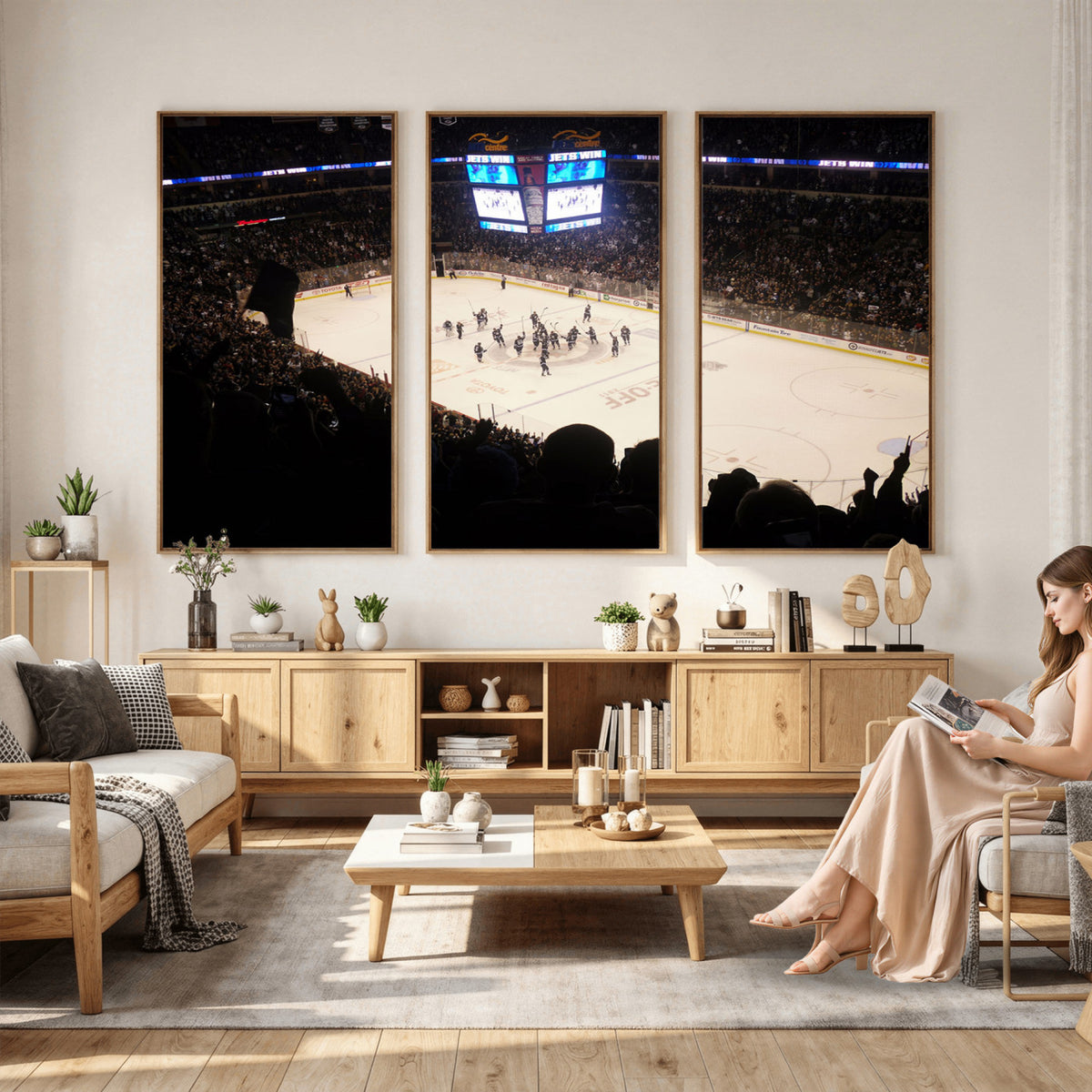 22497-MGV-CV-36X24 - Canada Life Centre Wall Art | Winnipeg Jets Hockey Team Print Canvas | Ready to Hang | Winnipeg Wall